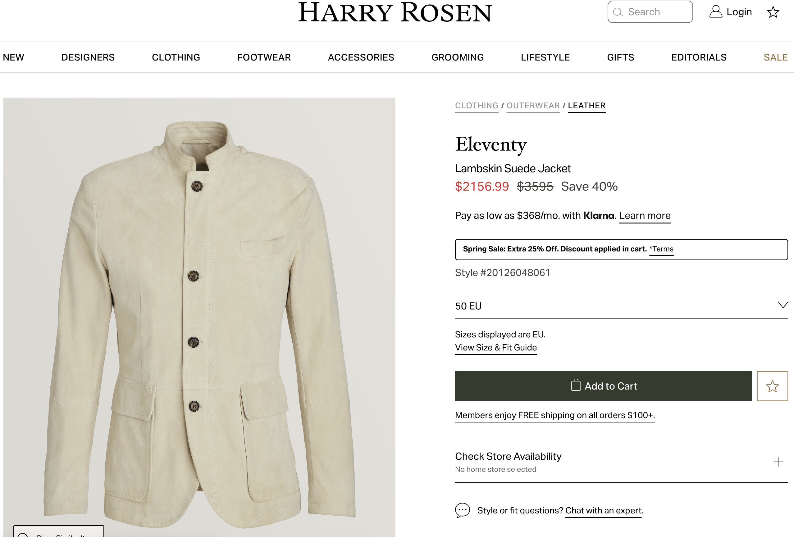 Eleventy Unreal Eleventy Lambskin Suede & White Goose Down Jacket Size US L / EU 52-54 / 3 - 3 Thumbnail