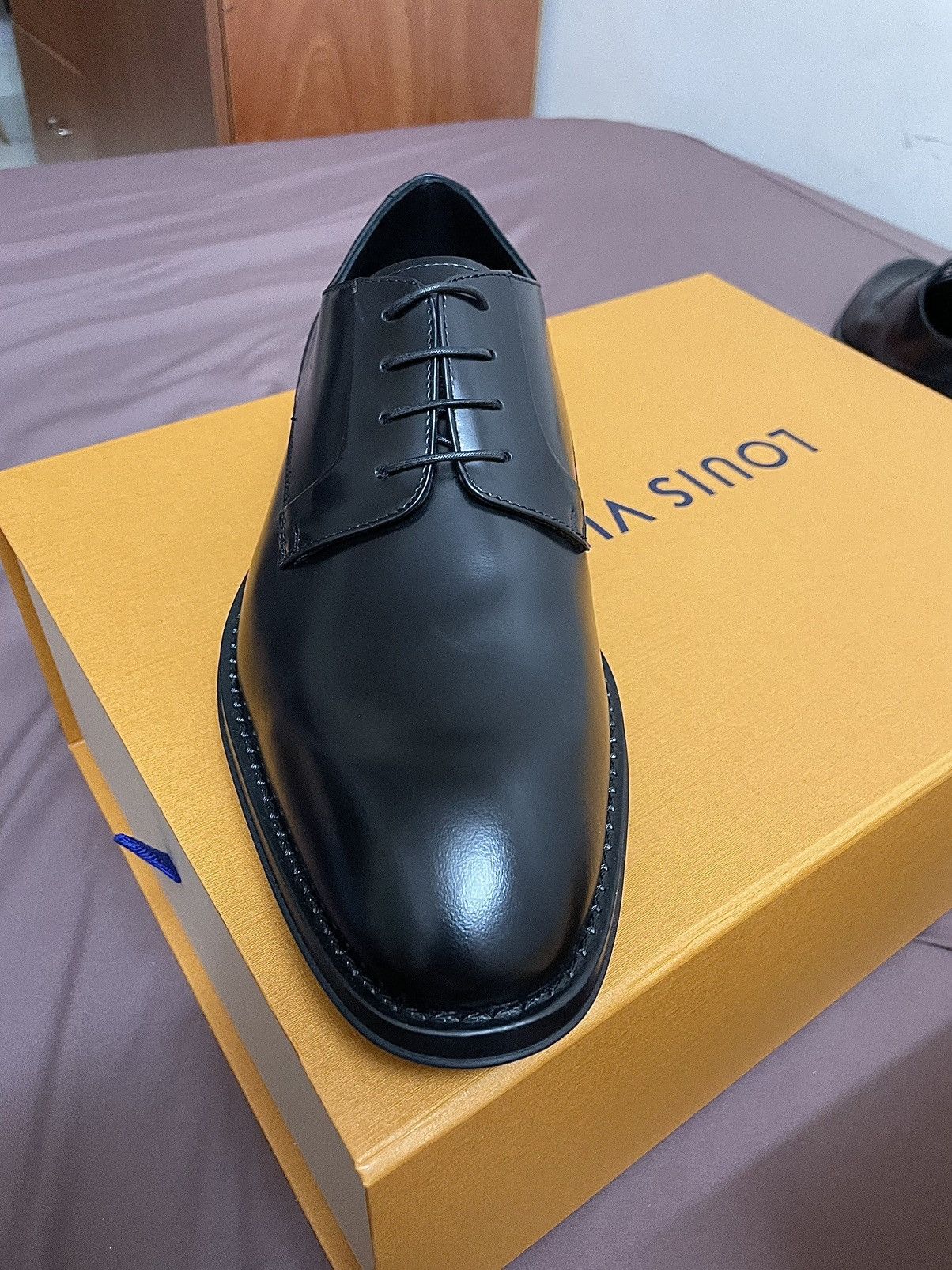 Louis Vuitton Louis Vuitton Kensington black derby shoes Size US 7 / EU 40 - 7 Thumbnail