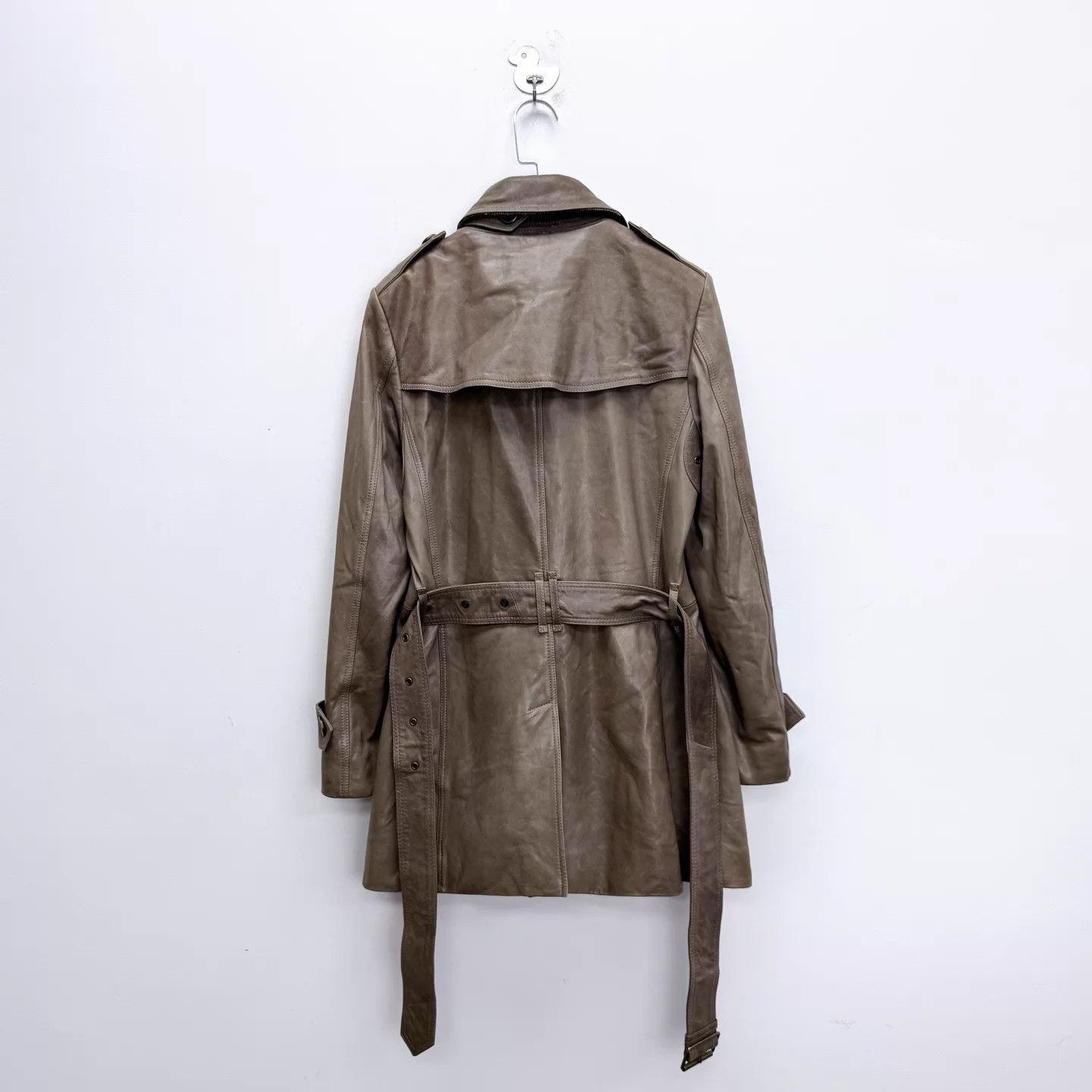 Burberry Burberry Distressed Lambskin Check Lined DB Coat UK10 Size M / US 6-8 / IT 42-44 - 2 Thumbnail