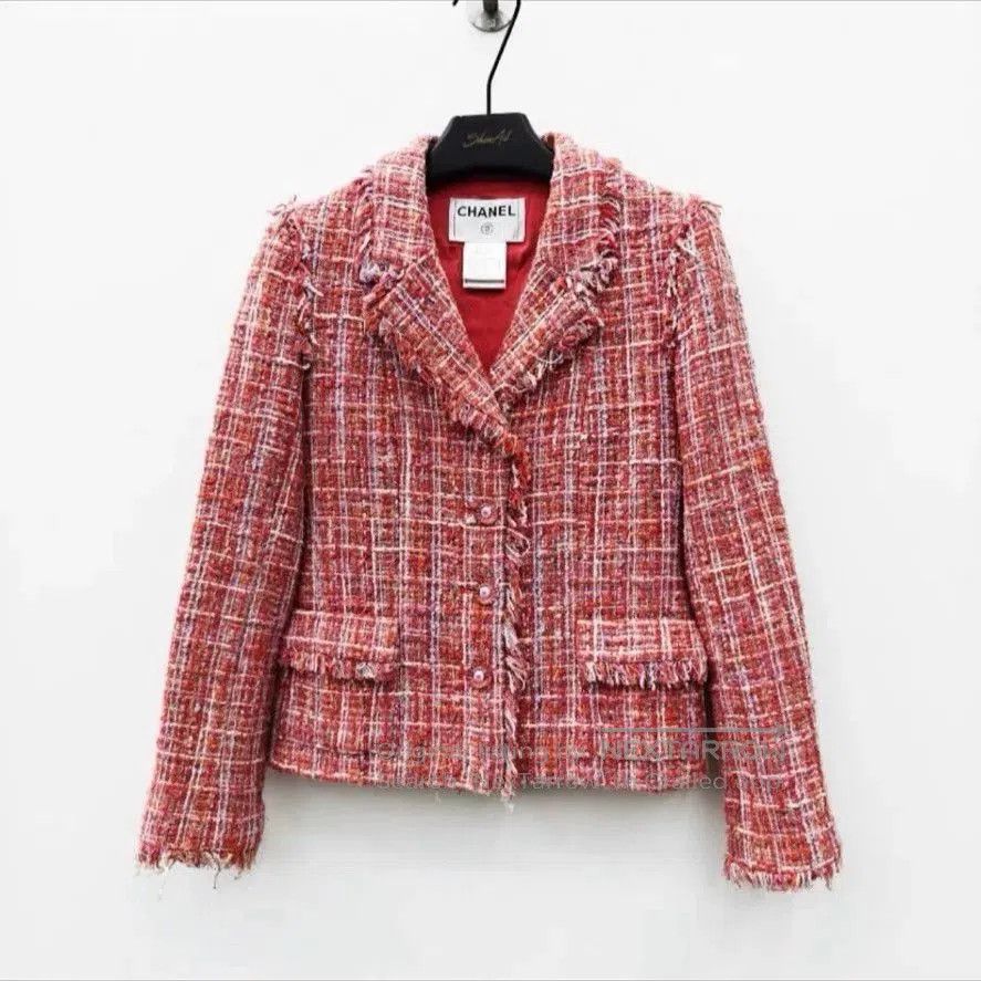 Chanel Chanel Vintage 04P Tweed Fringe Jacket. Size US XS / EU 42 / 0 - 1 Thumbnail