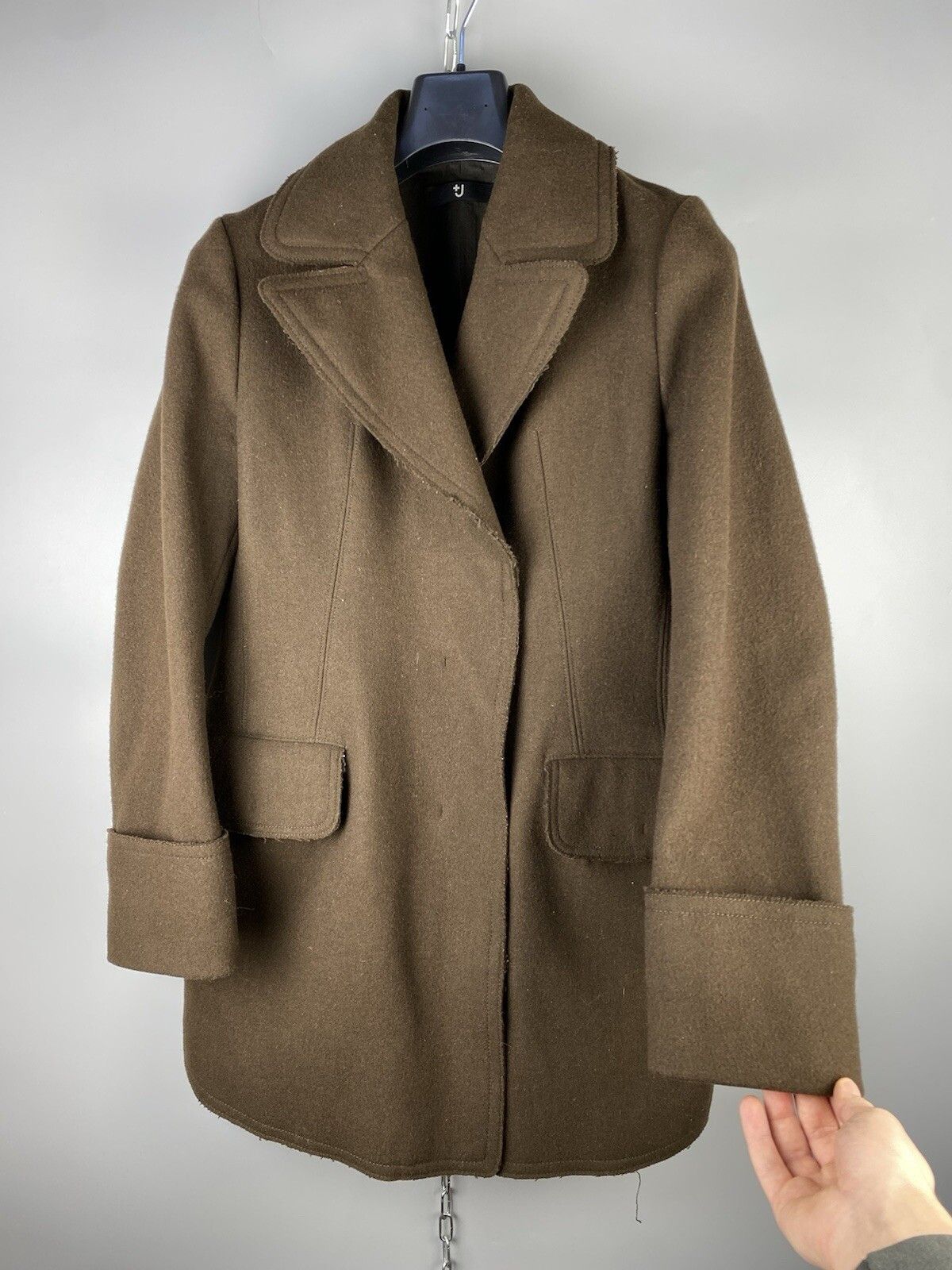 Jil Sander × Uniqlo Jil Sander Uniqlo J+ Womens Wool Casual Pea Coat Size L / US 10 / IT 46 - 9 Thumbnail