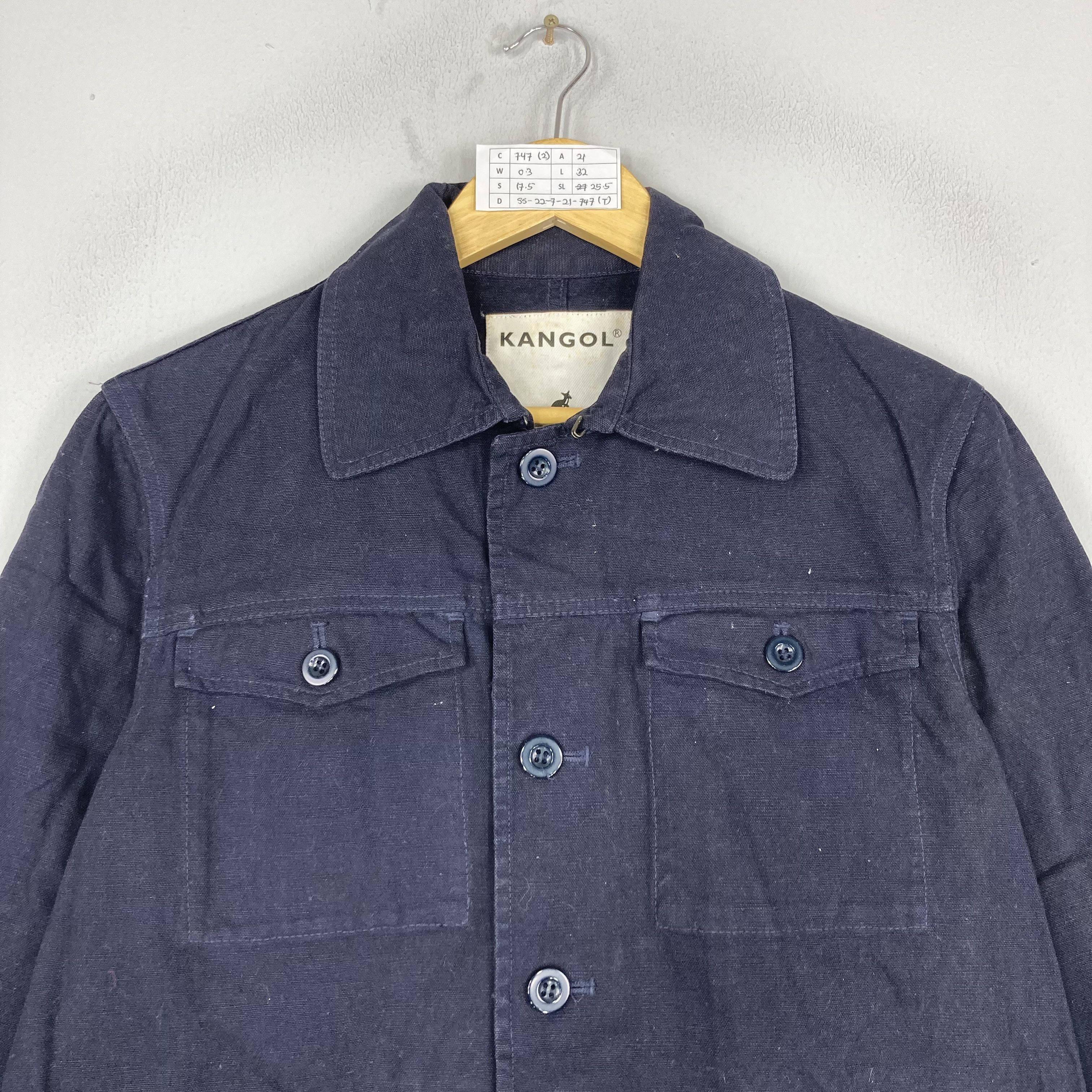 Kangol Vintage KANGOL Denim Chore Jacket Button Up Size US M / EU 48-50 / 2 - 2 Thumbnail