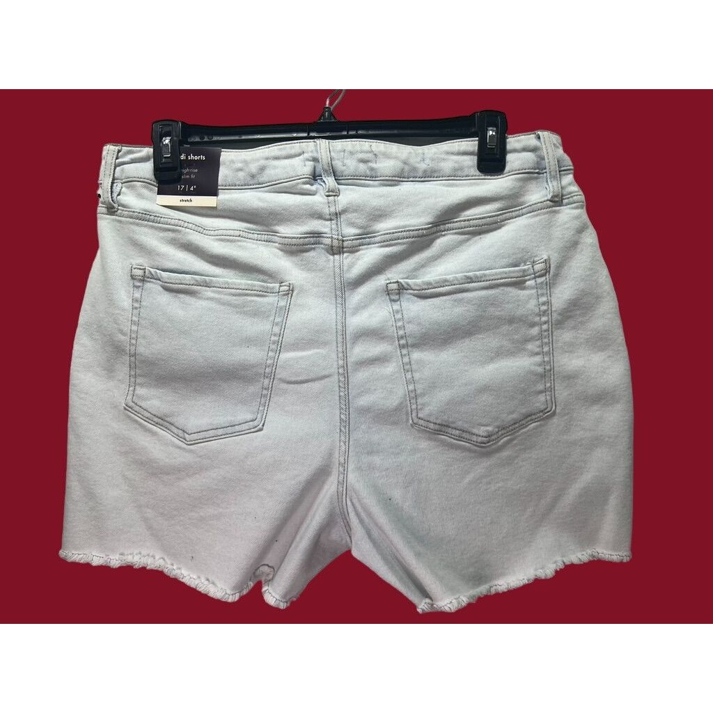 Other Ava & Viv - Women's High-Rise Denim Shorts - Slim Fit - Ligh Size 37" - 3 Thumbnail
