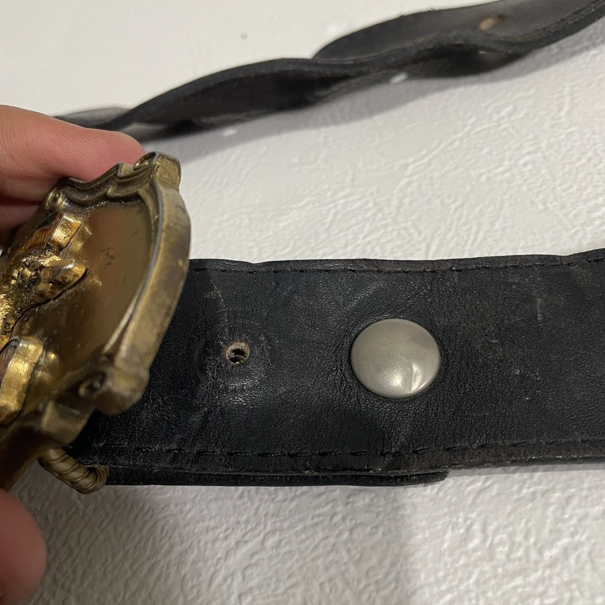 Harley Davidson Vintage 70s Harley Davidson leather belt Size ONE SIZE - 9 Thumbnail