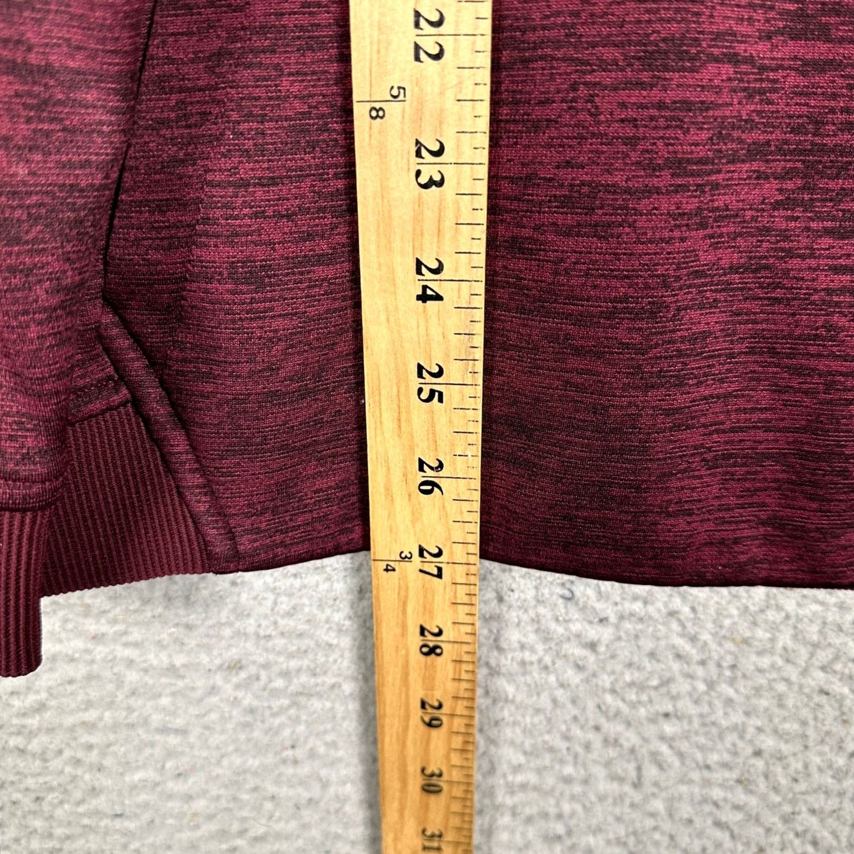 Under Armour Under Armour ColdGear Hoodie Mens XL Maroon Heather Loose Fit Pullover EUC Size US XL / EU 56 / 4 - 6 Thumbnail