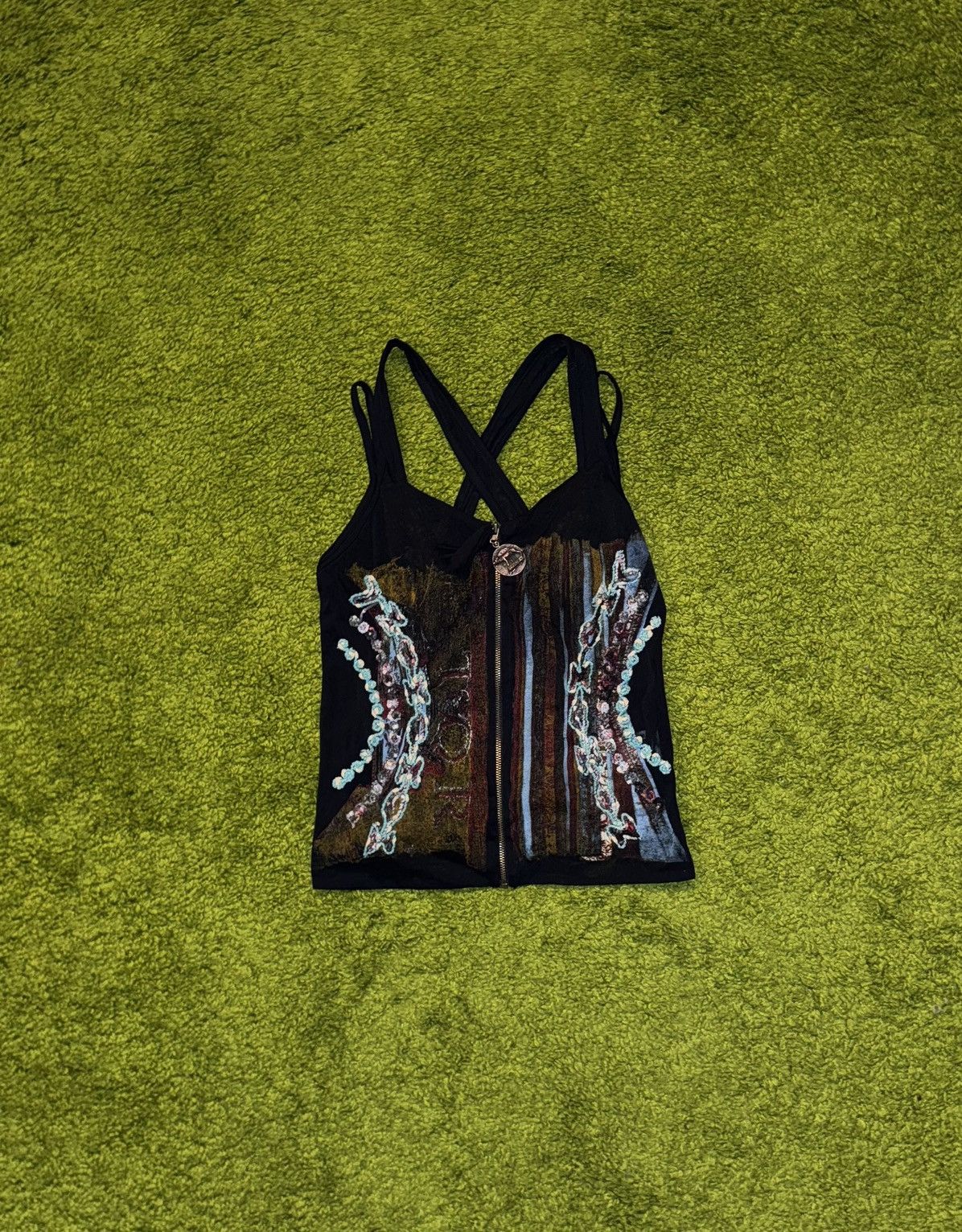 Vintage Save the Queen 2000s vintage mesh cami tank top Y2K Size L / US 10 / IT 46 - 2 Thumbnail