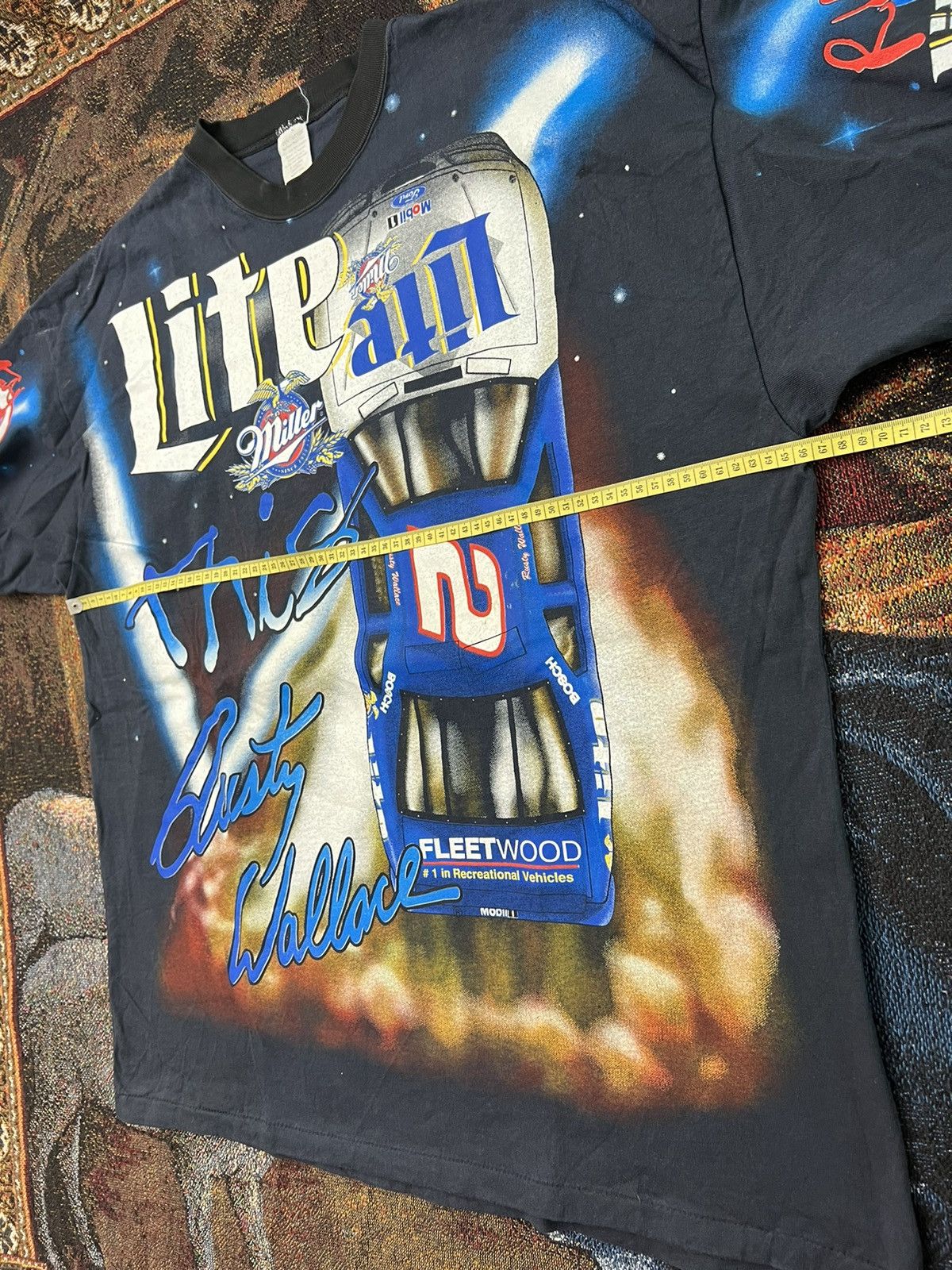 NASCAR Vintage NASCAR Rusty Wallace Miller Lite AOP Tee Size US XXL / EU 58 / 5 - 6 Thumbnail