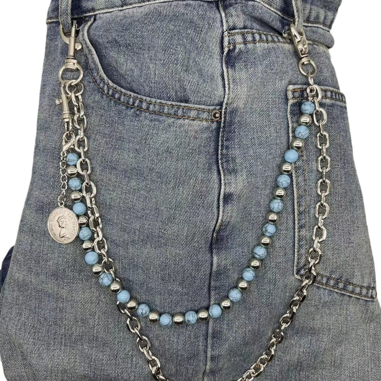 Vintage Retro hip-hop punk style jeans waist chain Size ONE SIZE - 1 Thumbnail