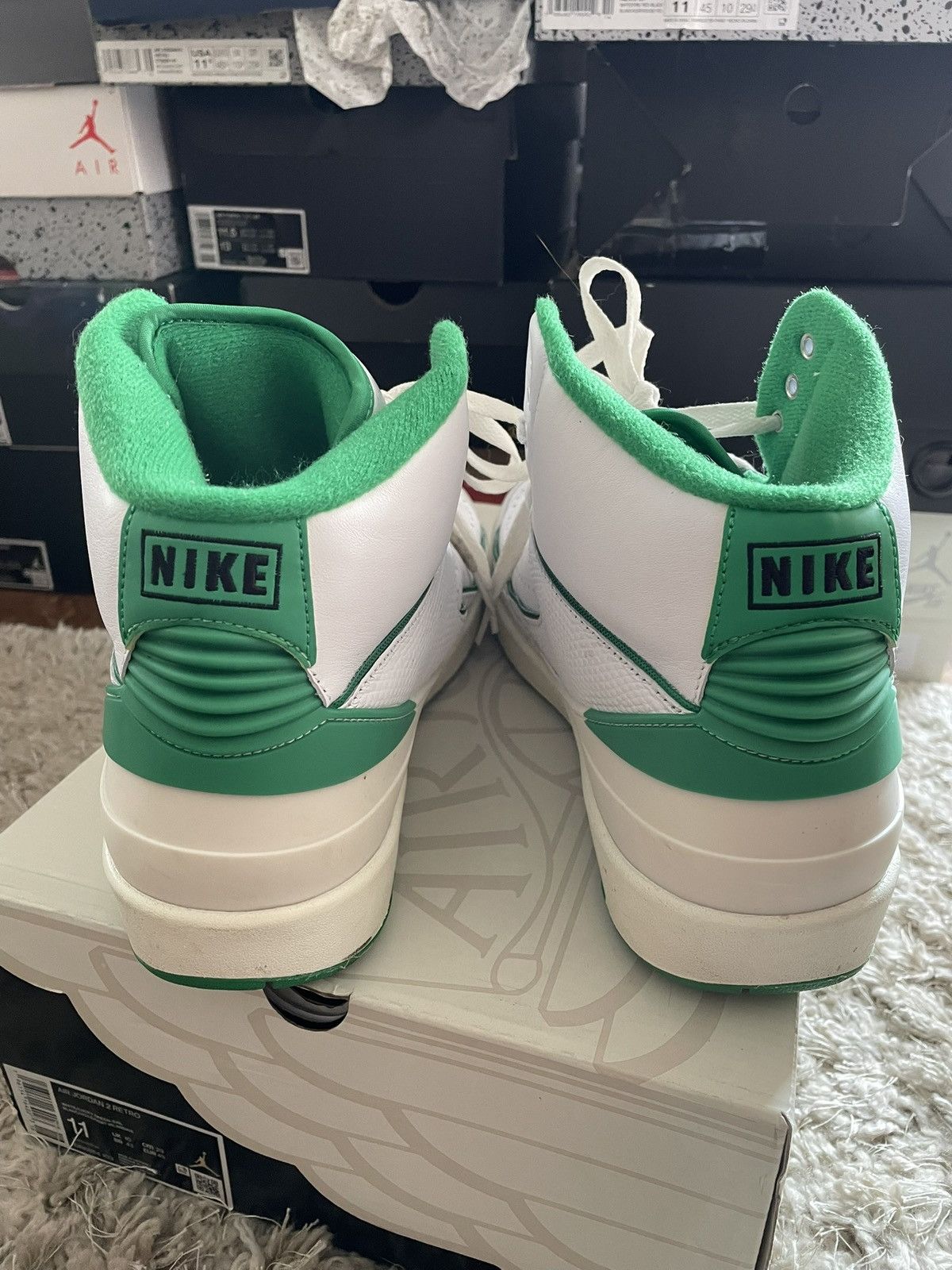Jordan Brand Jordan 2 Lucky Green Size US 11 / EU 44 - 6 Thumbnail