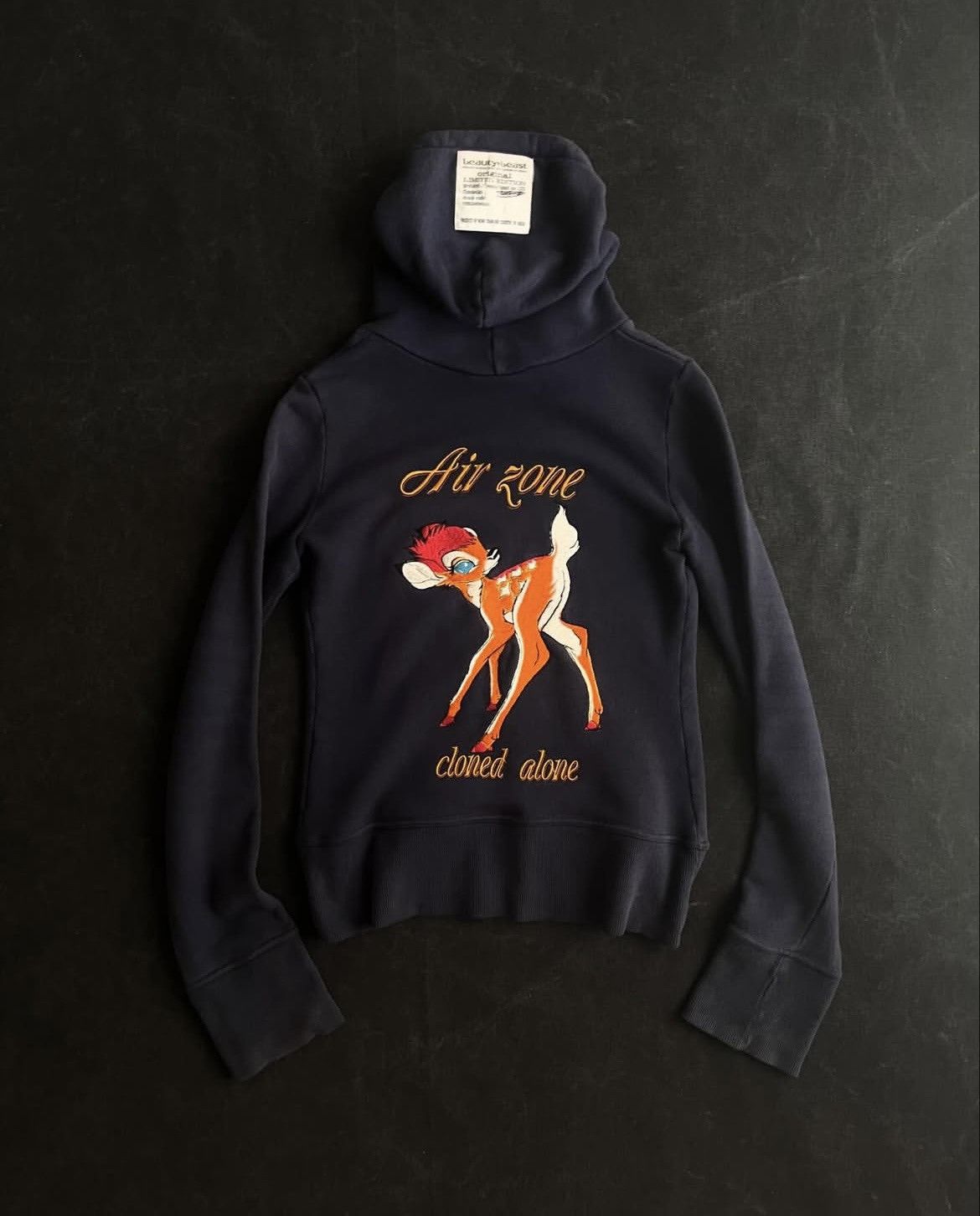 Beauty Beast AW98 “More Faster” embroidered dark knight hoodie