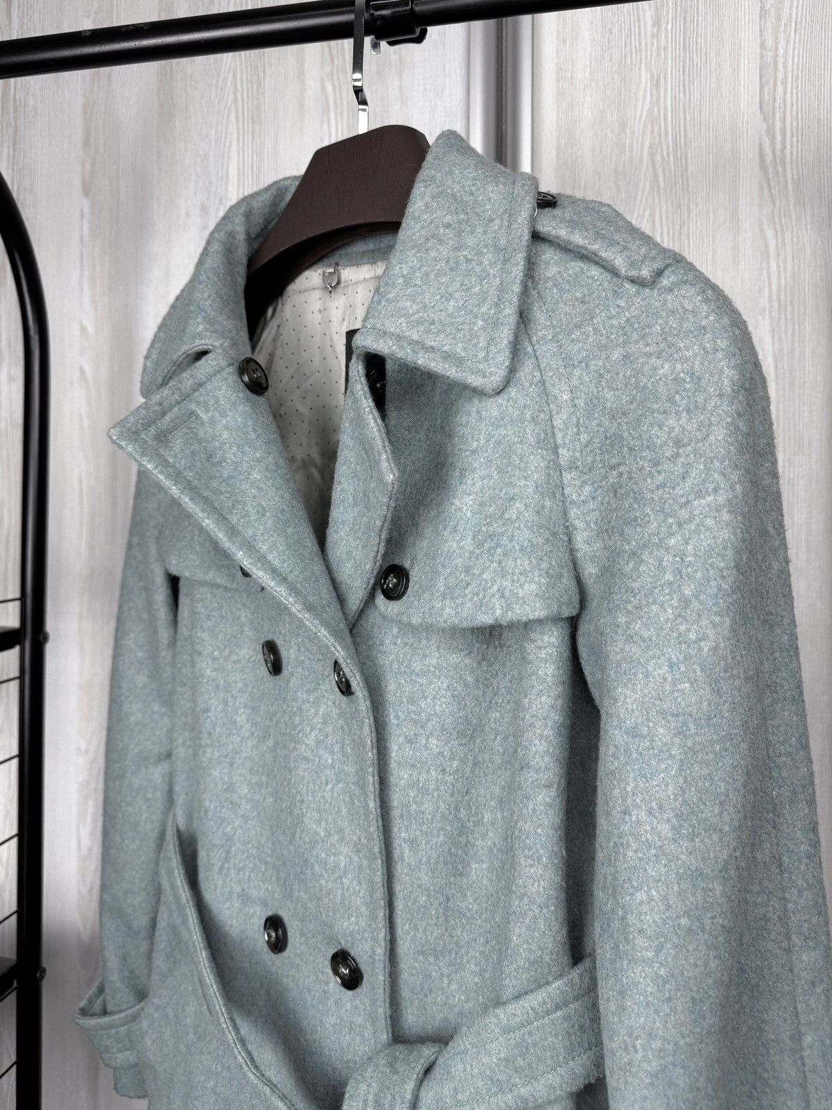 Weekend Max Mara MAX MARA Green Wool Belt Double Breasted Coat Jacket sz F38 Size M / US 6-8 / IT 42-44 - 4 Thumbnail
