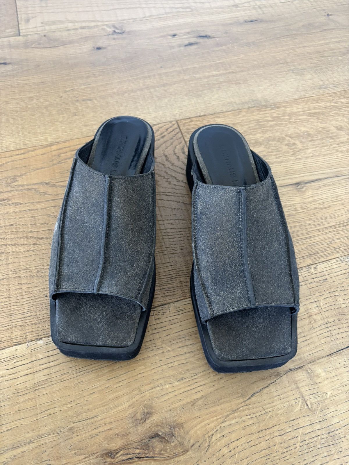 Eckhaus Latta Eckhaus Latta Grey Frame Sandals Size US 8 / IT 38 - 3 Thumbnail