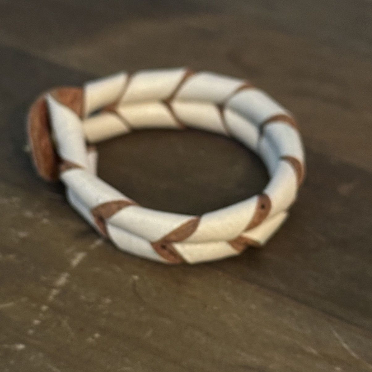 Vintage Vintage woven white leather bracelet Size ONE SIZE - 4 Thumbnail