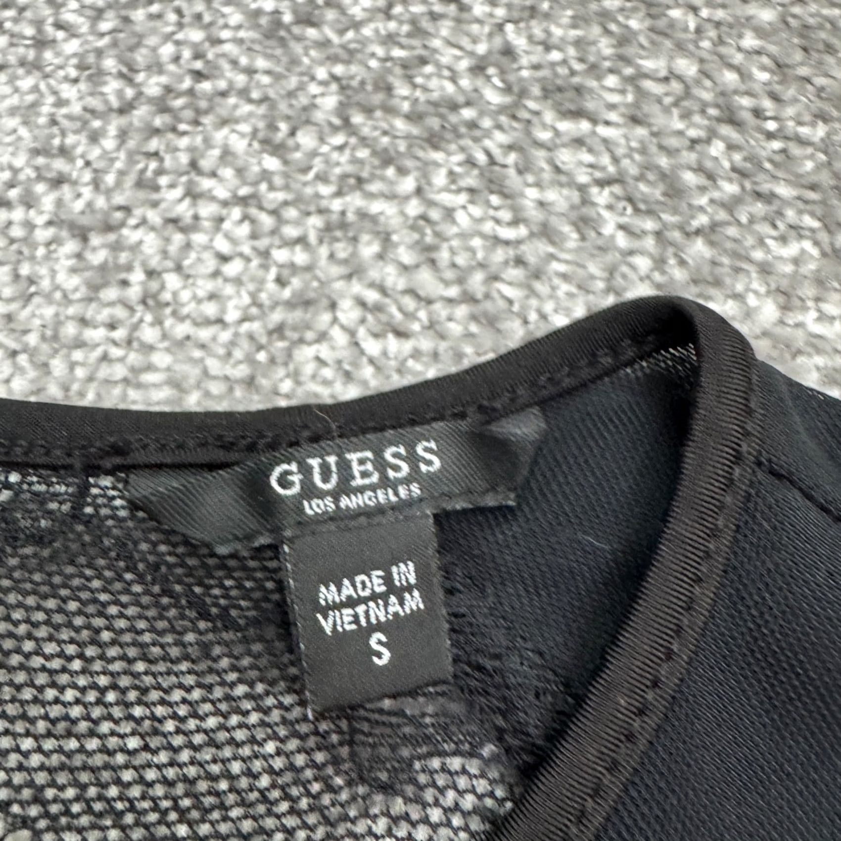 Guess GUESS Black Lace Tiered Bodycon Mini Dress Womens S Sleeveless Party Sheer Nylon Spandex Size S / US 4 / IT 40 - 6 Thumbnail