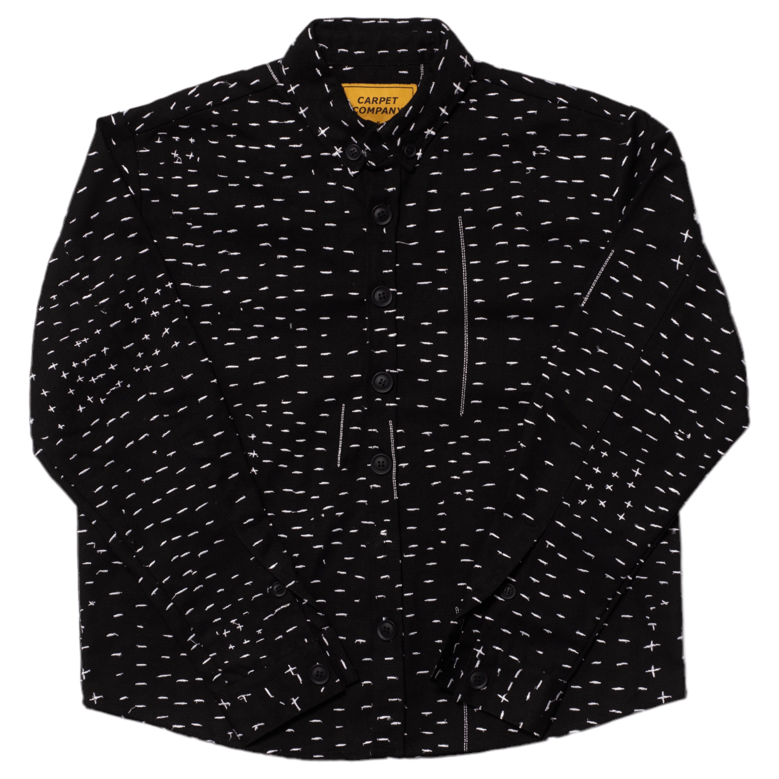 image of Carpet Company Stitch Button-Up Black, Men's (Size Small)