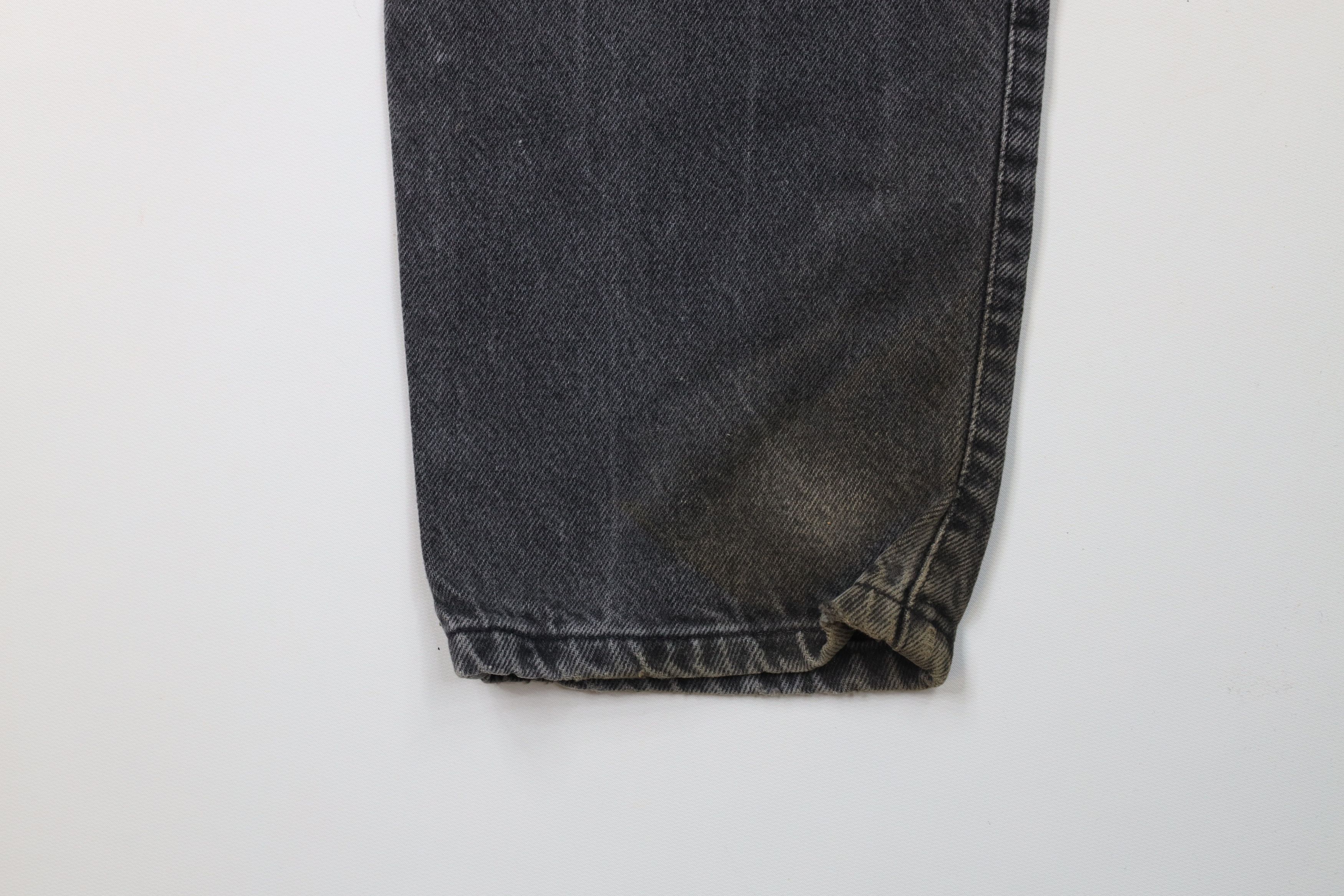 Vintage Vintage 90s IOU Relaxed Fit Tapered Leg Denim Jeans Black Size US 38 / EU 54 - 5 Thumbnail