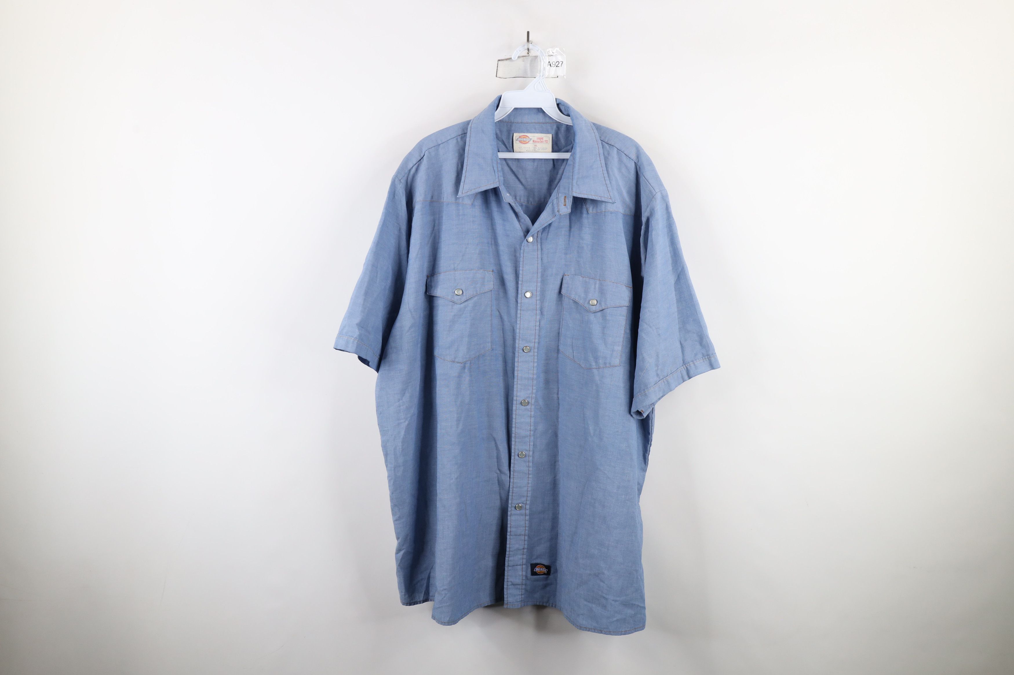 Dickies × Vintage Vintage 90s Dickies Workwear Short Sleeve Button Shirt Size US XXL / EU 58 / 5 - 1 Thumbnail