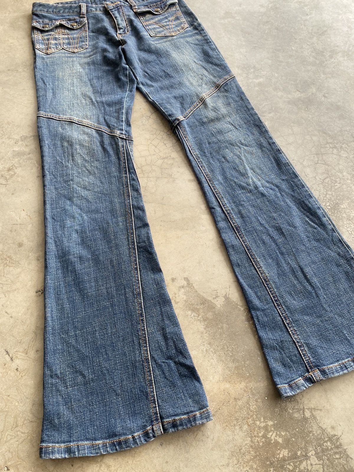 Japanese Brand Flare Jeans Back Forth Python Multi-pocket Size US 29 - 2 Thumbnail