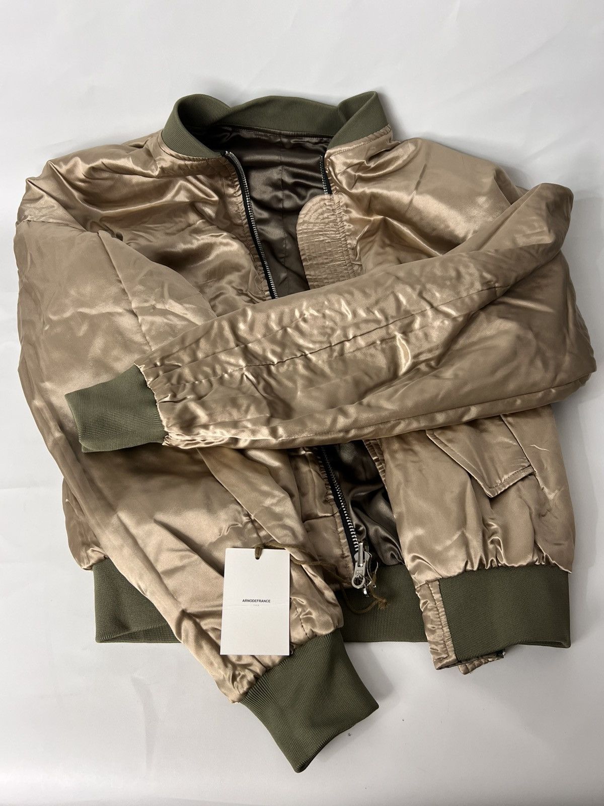 Arno De France Brand New 2017 ARNODEFRANCE Reversible Silk Bomber Jacket Size US L / EU 52-54 / 3 - 8 Thumbnail