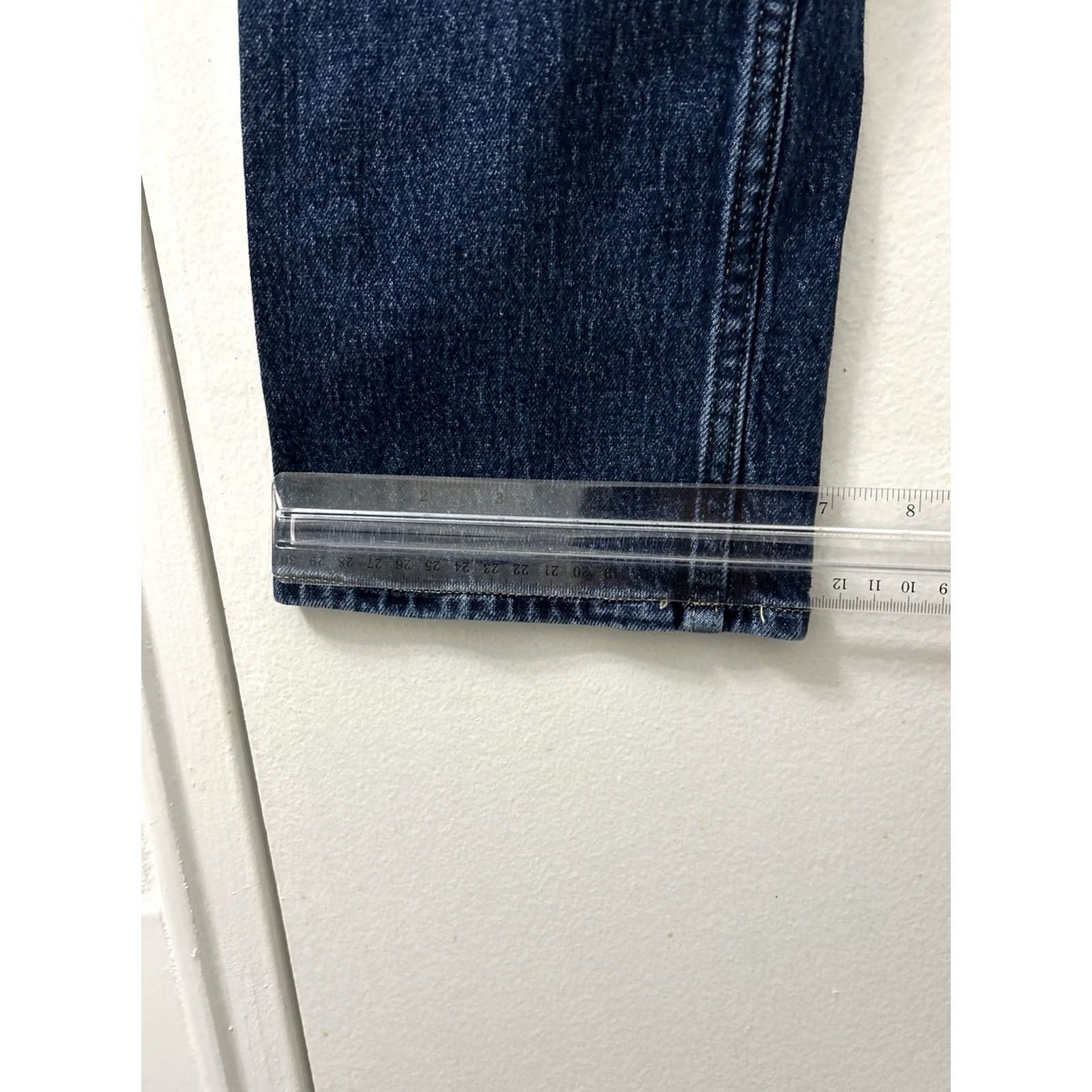 Gap VINTAGE Gap 90s Straight High Rise Jeans Womens 28x29 Dark Wash Blue Denim Pants Size 28" / US 6 / IT 42 - 5 Thumbnail