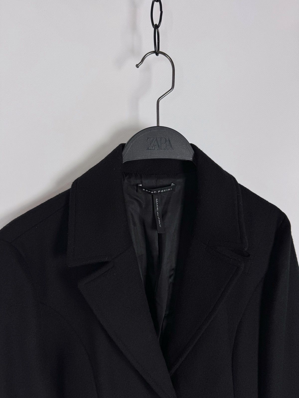 Sarah Pacini Sarah Pacini Wool Blend Mid Coat Jacket Size XS / US 0-2 / IT 36-38 - 5 Thumbnail