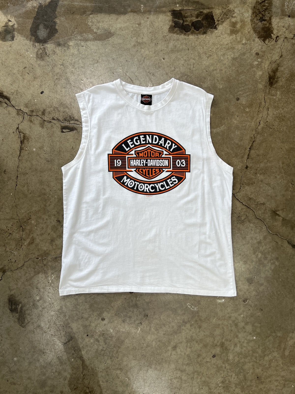 Harley Davidson Harley Davidson Sailor American Annapolis Cut Sleeve Tee XXL Size US XXL / EU 58 / 5 - 5 Thumbnail
