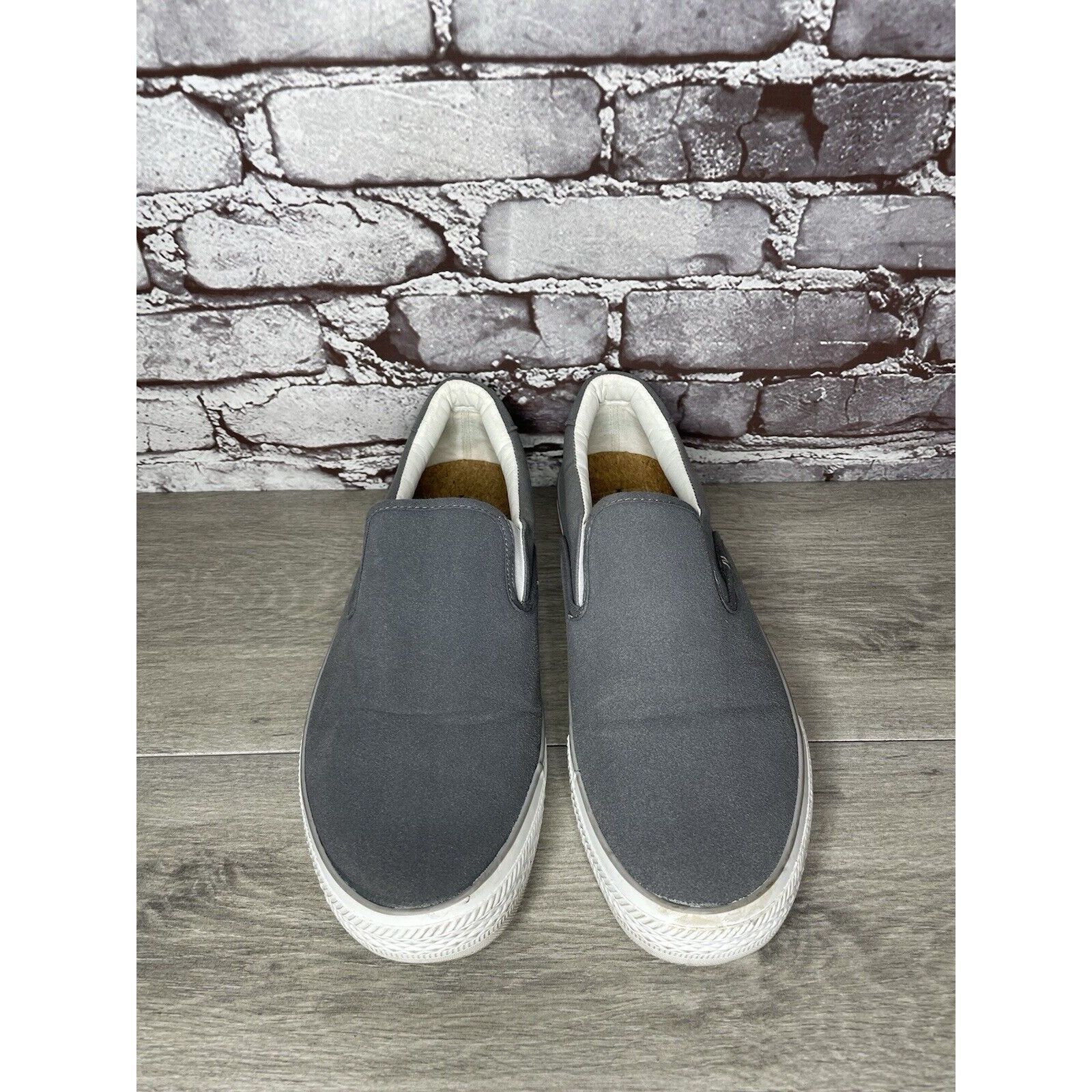 New Republic New Republic Grey Canvas Fabric Slip On Cork Sole Shoes Men’ Size US 11.5 / EU 44-45 - 15 Thumbnail