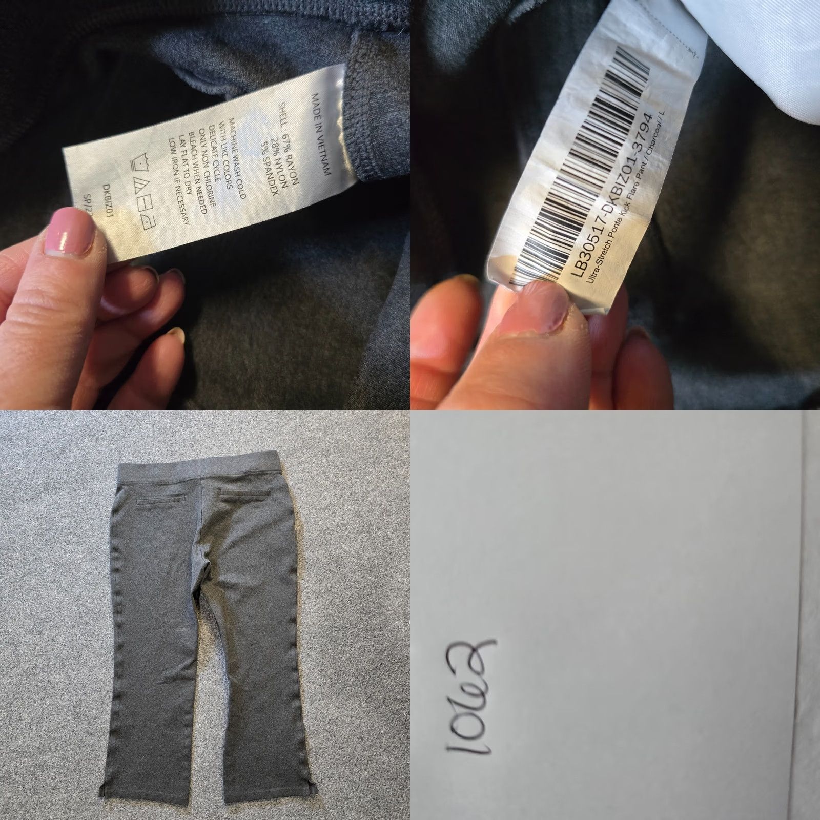 Quince Quince Pants Womens Size Large Gray Ultra Stretch Ponte Kick Flare Crop Capsule Pants Size 36" / US 14 / IT 50 - 8 Thumbnail