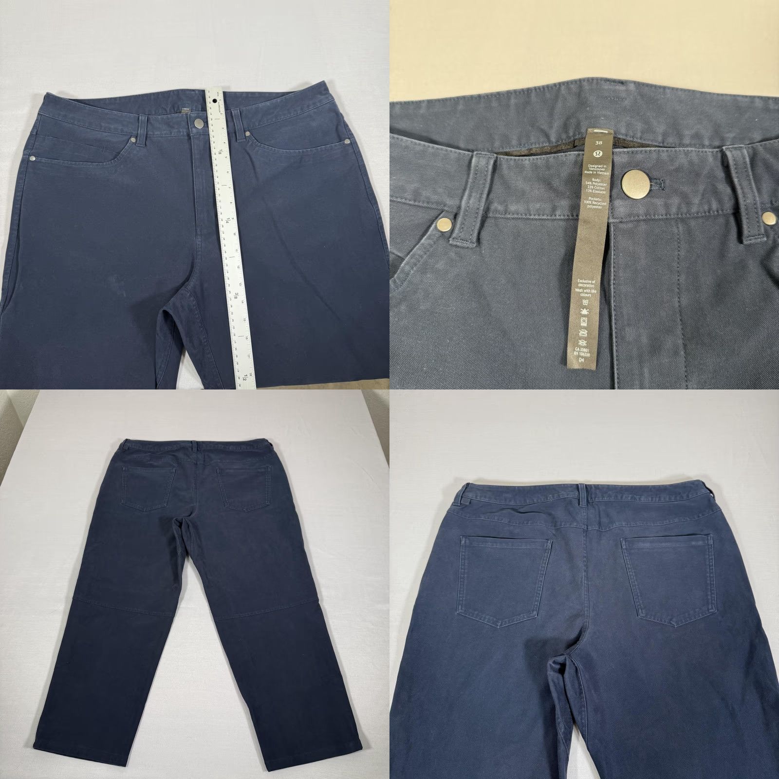 Lululemon Lululemon ABC Chino Pants Mens 38x27 Blue Straight Fit Golf Performance Stretch Size US 38 / EU 54 - 8 Thumbnail