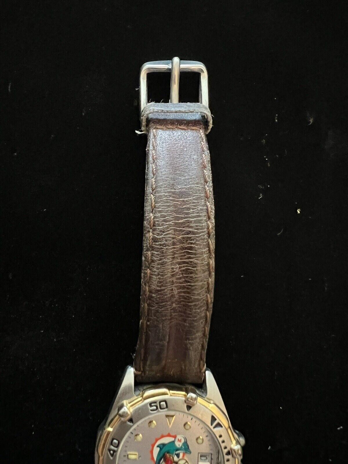 Designer Miami Dolphins Ladies Vintage Watch Working Size ONE SIZE - 4 Thumbnail
