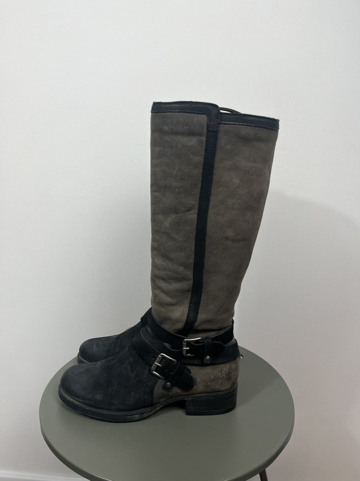 Other Women’s Leather Knee High Biker Boots Buckle Brown 40 US 9 Size US 9 / IT 39 - 7 Thumbnail