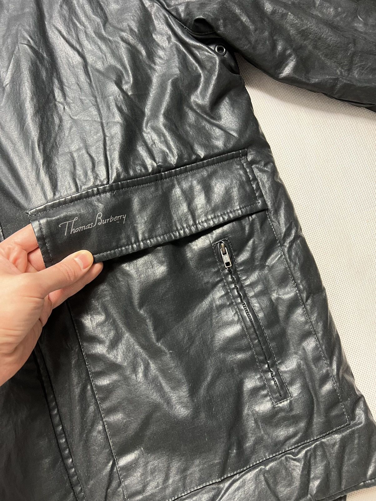 Burberry Insulated Jacket Thomas Burberry vintage 90’s rare leather Size US XL / EU 56 / 4 - 4 Thumbnail