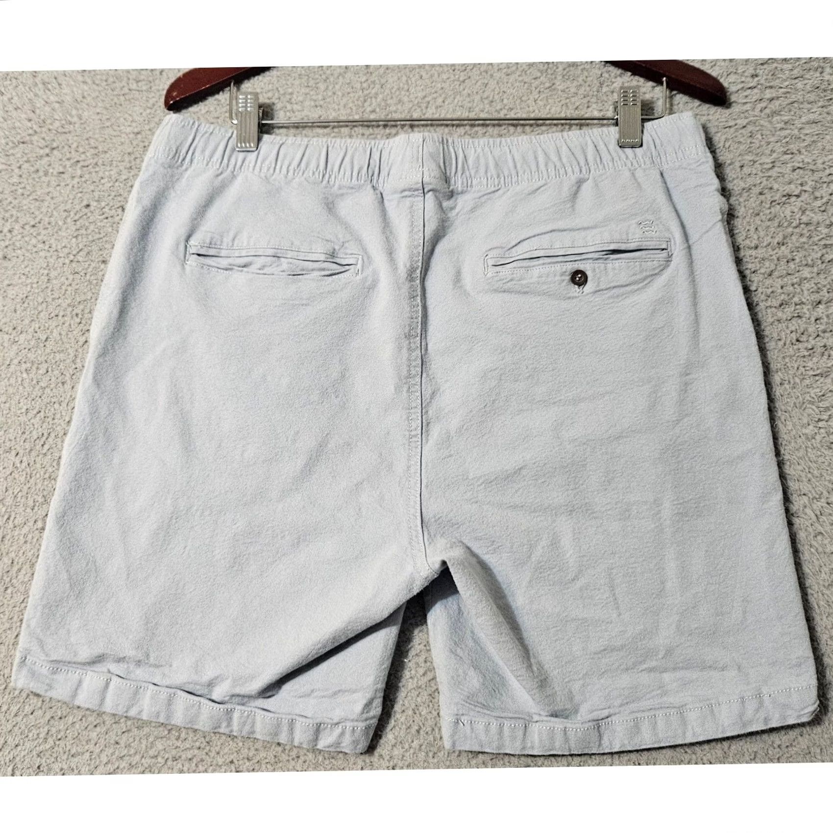 Vintage Freefly Mens Large Chino Shorts Blue Cotton & Bamboo Blend Pockets Outdoor Size US 33 - 2 Thumbnail