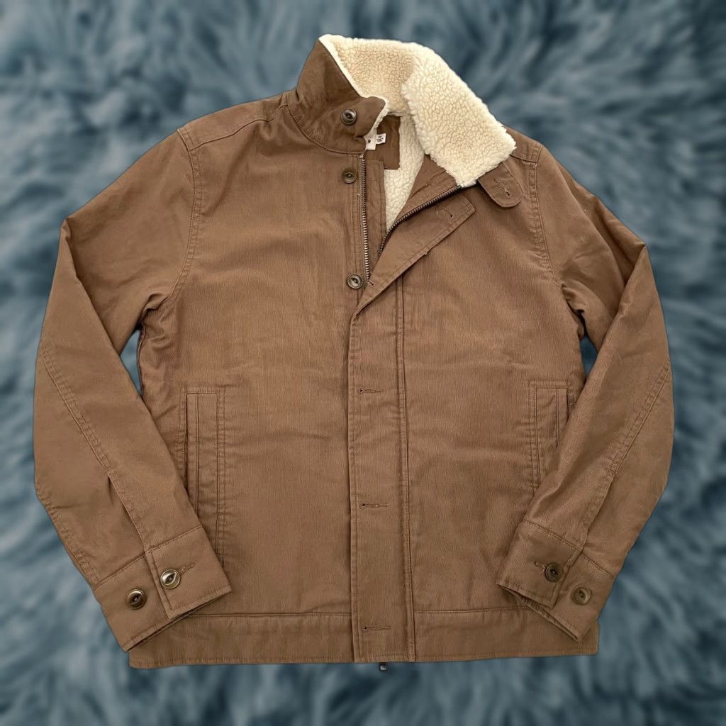 Flint And Tinder Flint and Tinder Jacket Adult Medium Brown Sherpa Fleece Deck Military Bomber M Shirt? Size US M / EU 48-50 / 2 - 1 Thumbnail