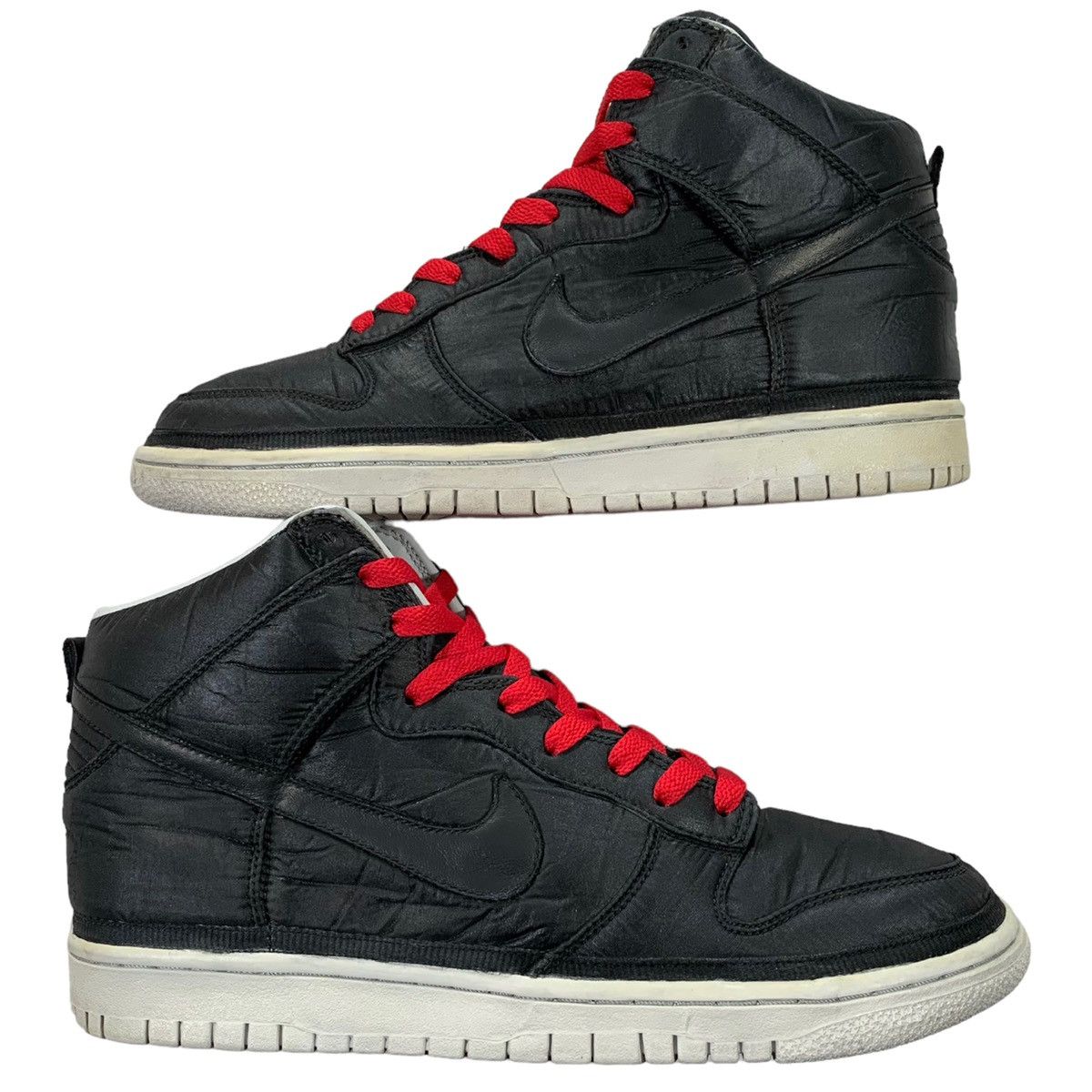 Vintage Custom VTG Nike Dunk High Vandal Nylon Black Red 08 Sneakers Size US 9 / EU 42 - 1 Thumbnail