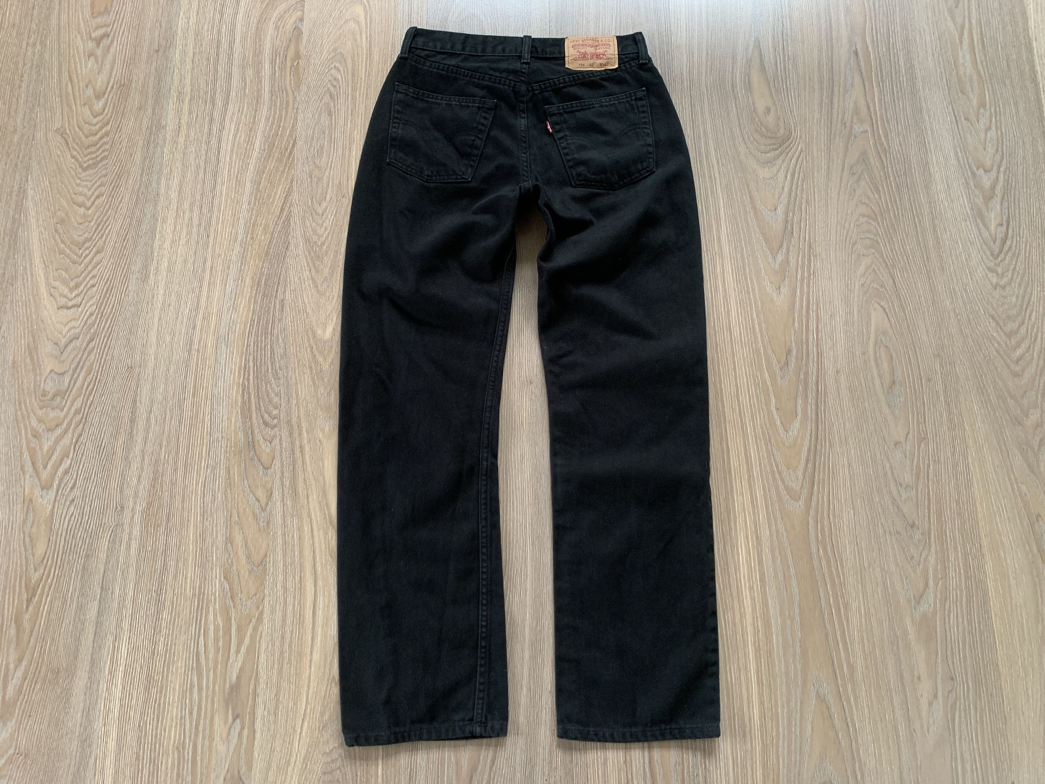 Levi's Levi’s 751 Black Straight Fit Jeans Size US 30 / EU 46 - 3 Thumbnail