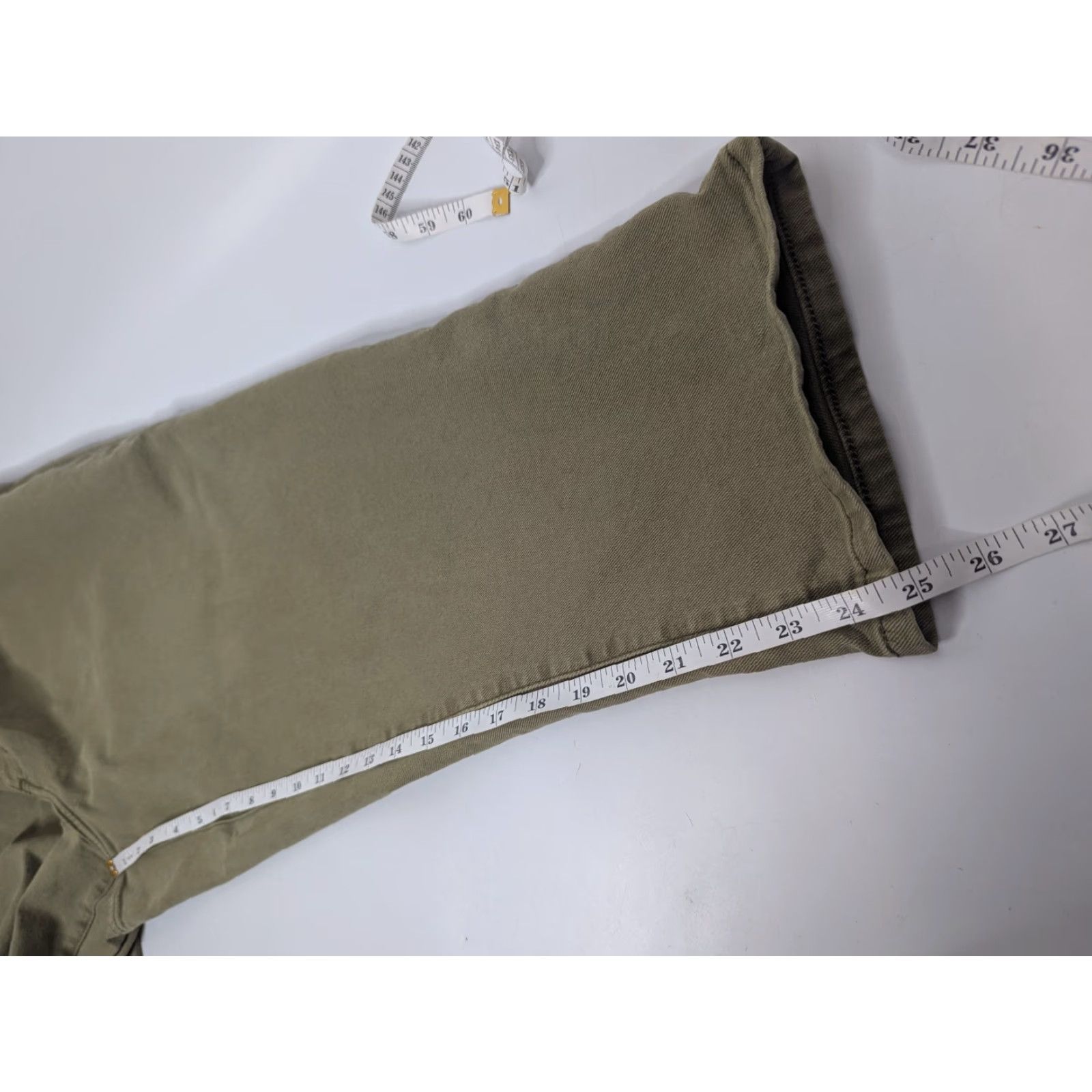 Vintage Lane Bryant Green Capri Pants Women Plus 16 Stretch Comfort Mid-Rise Size 38" / US 16 / IT 52 - 4 Thumbnail