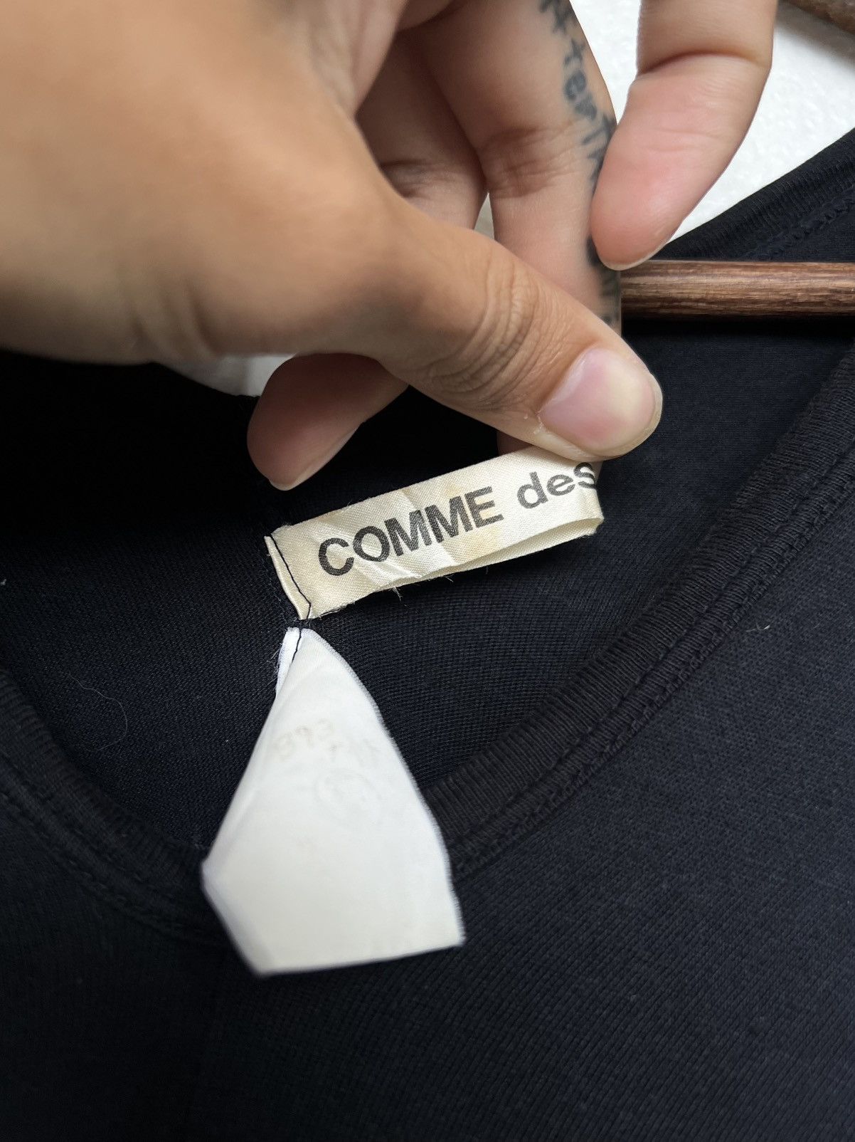 Comme des Garcons Comme des Garçons SS92 V-neck Oversized Tee Size US XXL / EU 58 / 5 - 8 Thumbnail