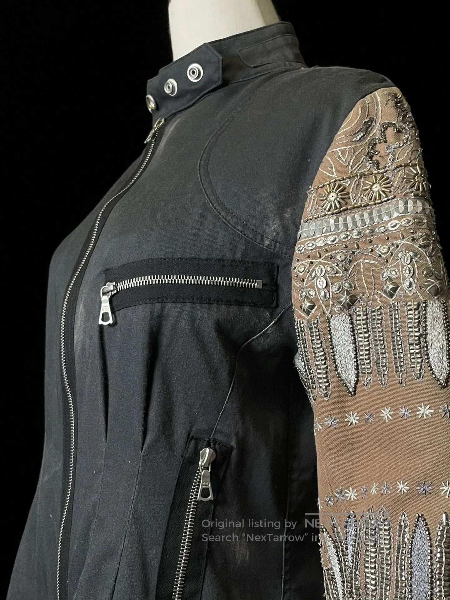Dries Van Noten drapes van noten embroidered metallic jacket. Size L / US 10 / IT 46 - 4 Thumbnail