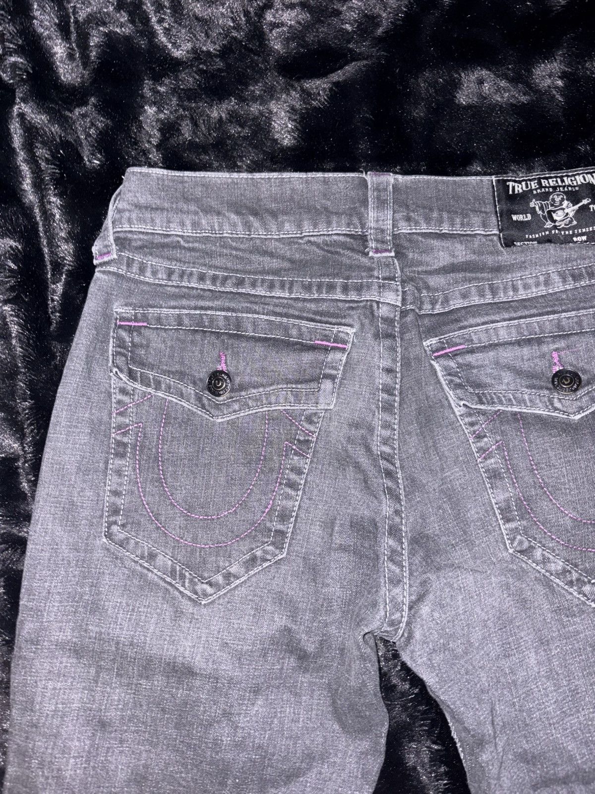 True Religion True Religion black and purple jeans Size US 33 - 11 Thumbnail
