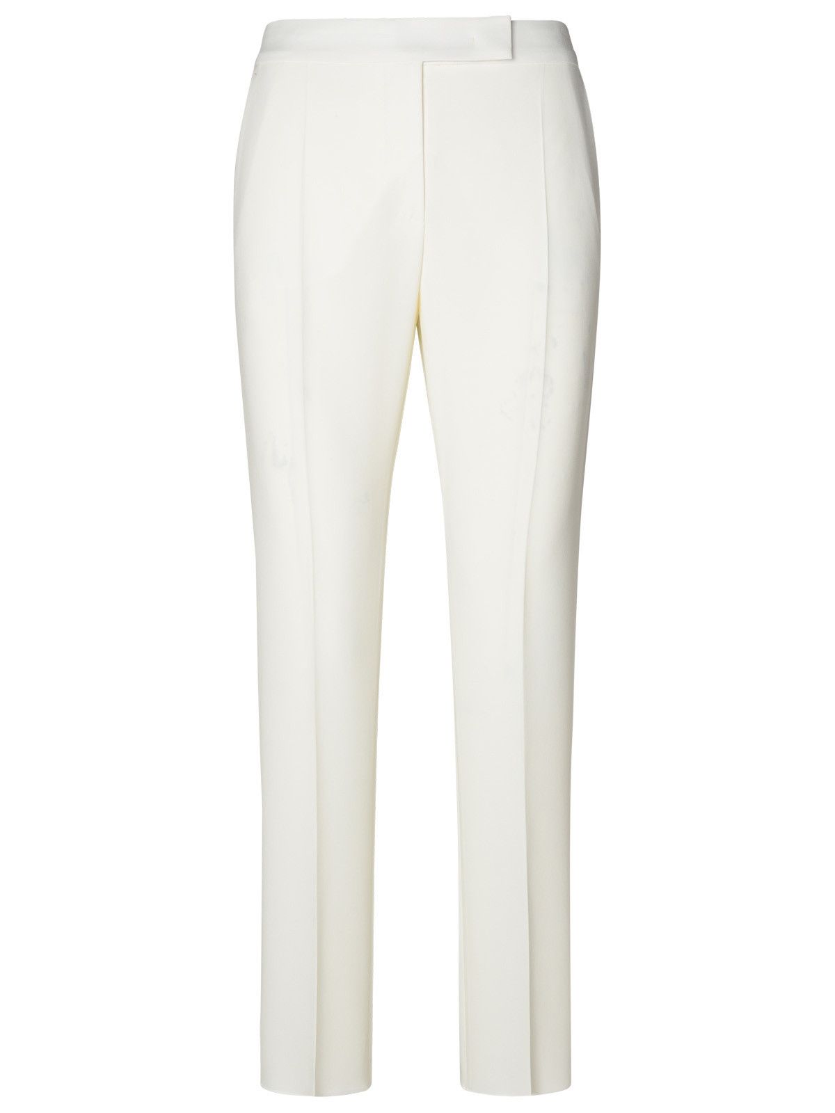 image of Max Mara White Triacetate Blend Trousers, Women's (Size 26)