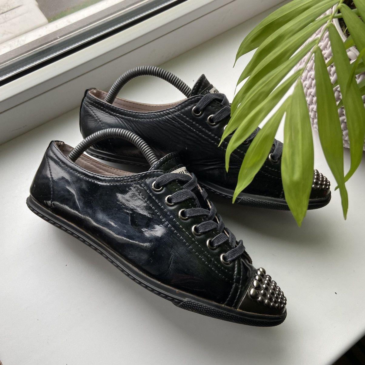 Miu Miu 📌 Vintage Miu Miu Y2K Rare Low top Trainers Prada Size US 9 / IT 39 - 1 Thumbnail