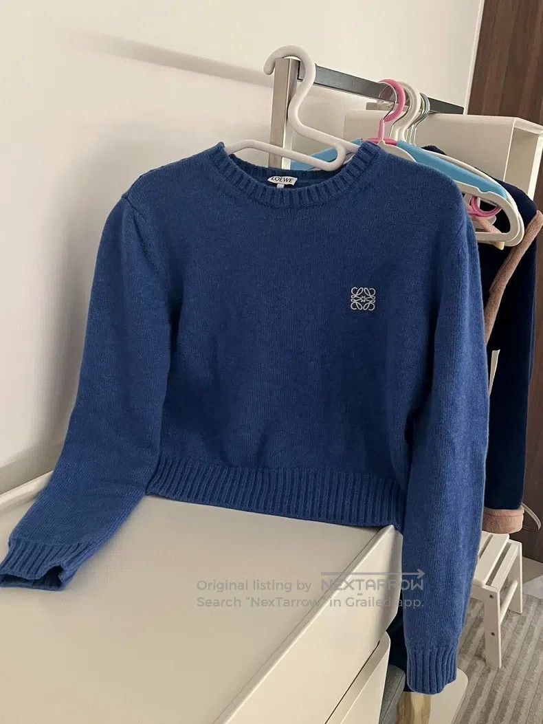Loewe Loewe Navy Blue Knit Sweater, Size S, Pure Wool Material, Size S / US 4 / IT 40 - 2 Thumbnail