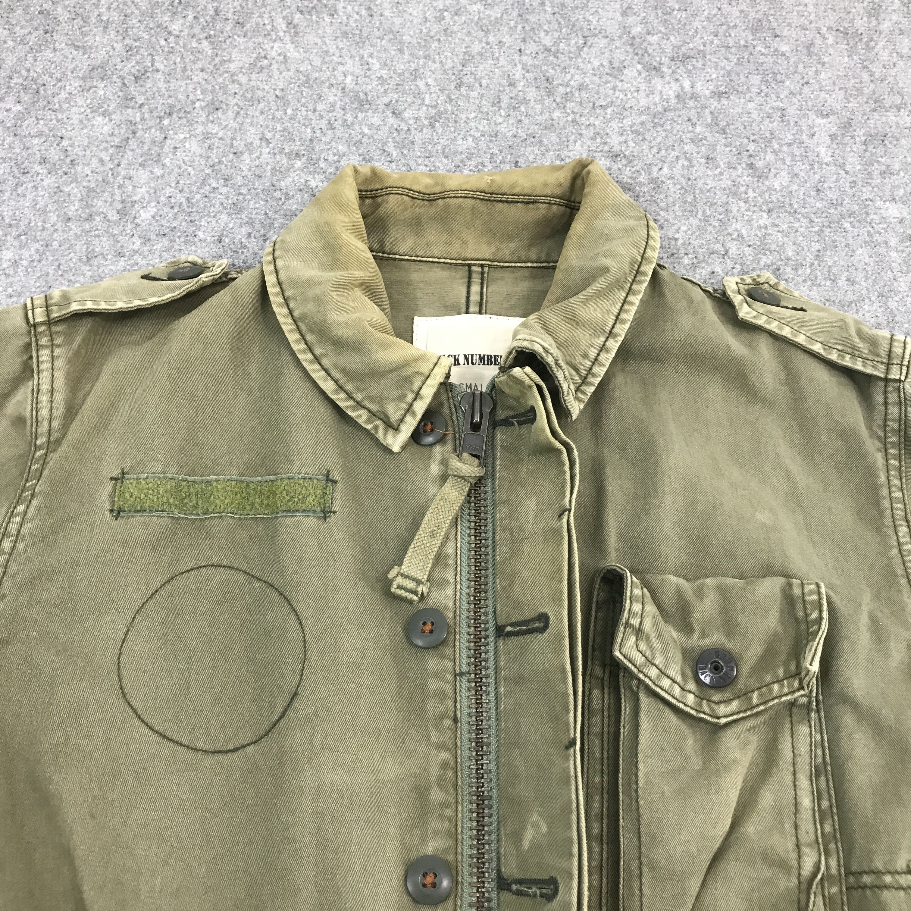 Japanese Brand BACK NUMBER ARMY STYLE FADED JACKET Size US S / EU 44-46 / 1 - 7 Thumbnail
