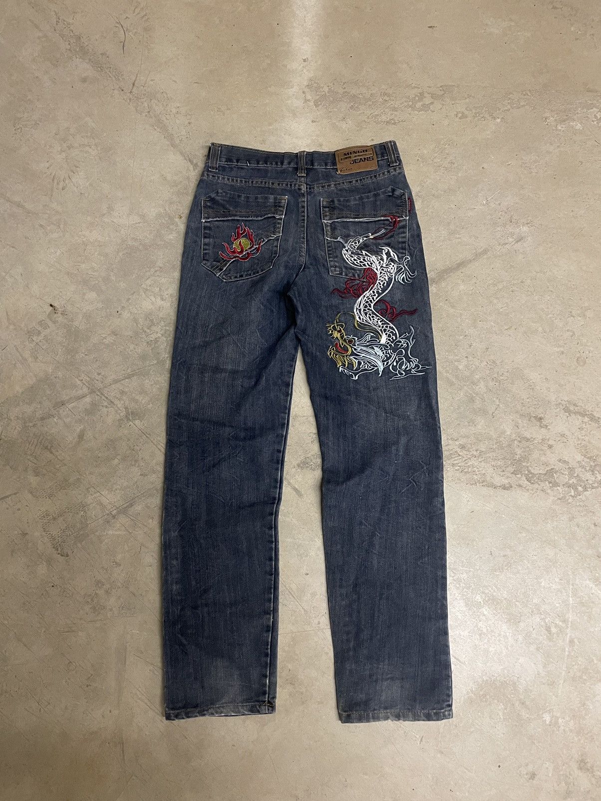 Japanese Brand Vintage Embroidered Japanese Denim Jeans Size 29" - 10 Thumbnail