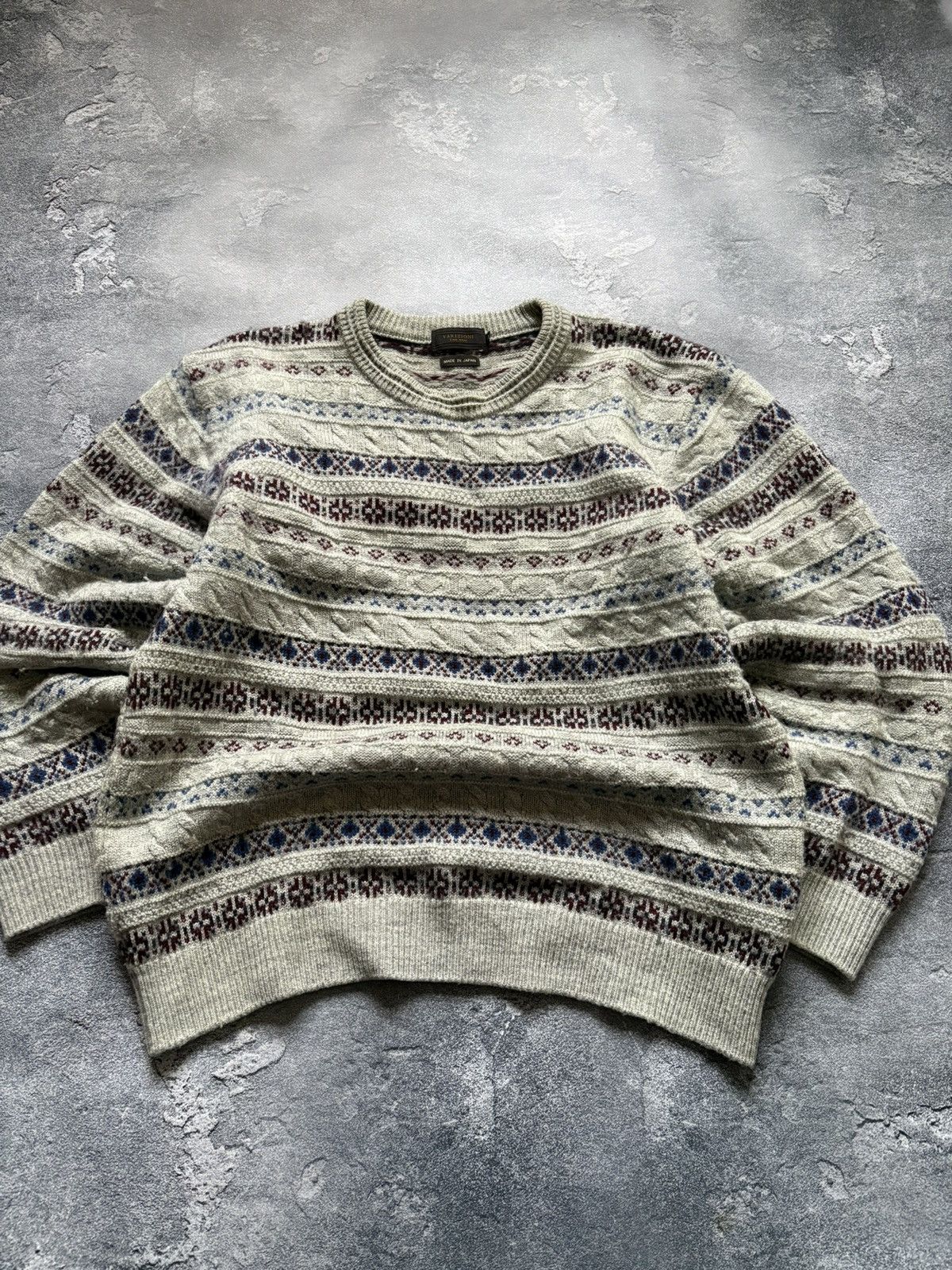 Japanese Brand MADE IN JAPAN Vintage Varizioni Knitwear Wool Sweater Rare Size US L / EU 52-54 / 3 - 2 Thumbnail