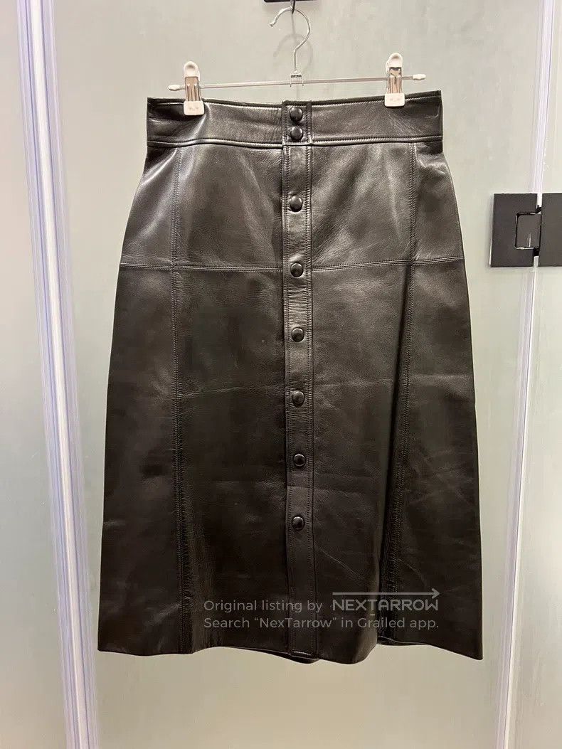 Saint Laurent Paris Saint Laurent Paris size F36 Classic Black A-Line Leather S Size 22" - 4 Thumbnail