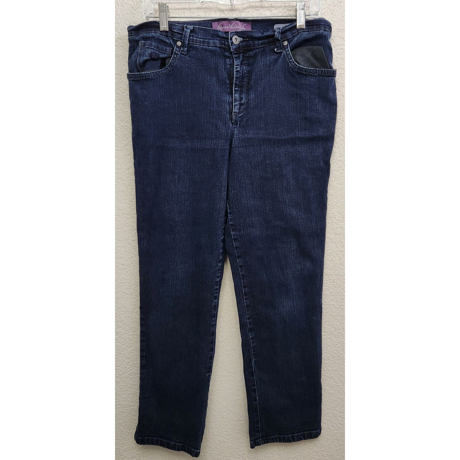 Gloria Vanderbilt Gloria Vanderbilt Dark Blue "Amanda" Flat Front Jeans 12 Size 34" / US 12 / IT 48 - 1 Thumbnail