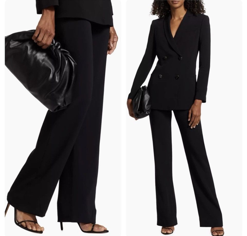 Giorgio Armani GIORGIO ARMANI BLACK SIDE ZIP TROUSER PANTS US/6 Size 28" / US 6 / IT 42 - 3 Thumbnail