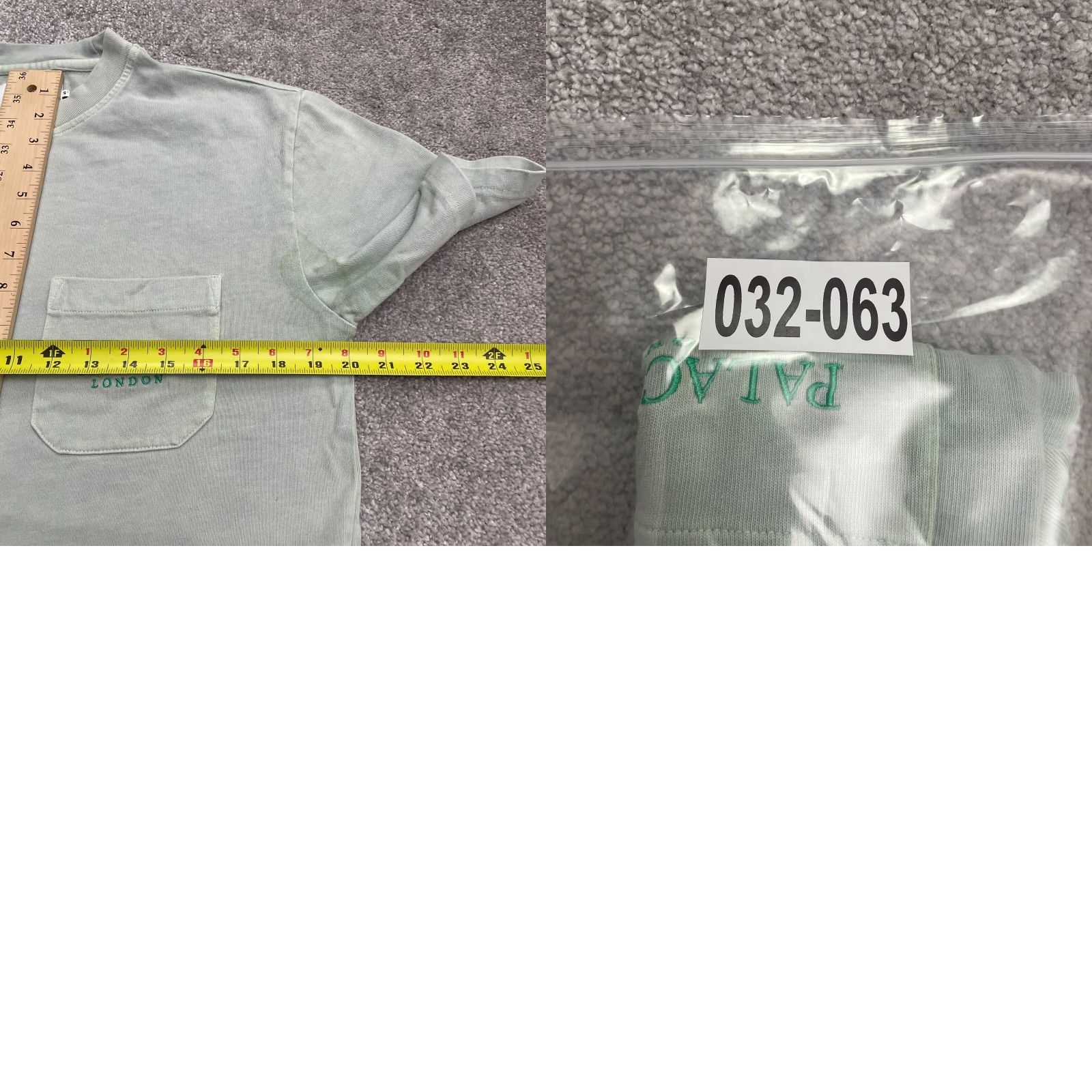 Palace Palace Skateboard Heavyweight T-Shirt Men Small Light Green Crew Neck Pocket Tee Size US S / EU 44-46 / 1 - 9 Thumbnail